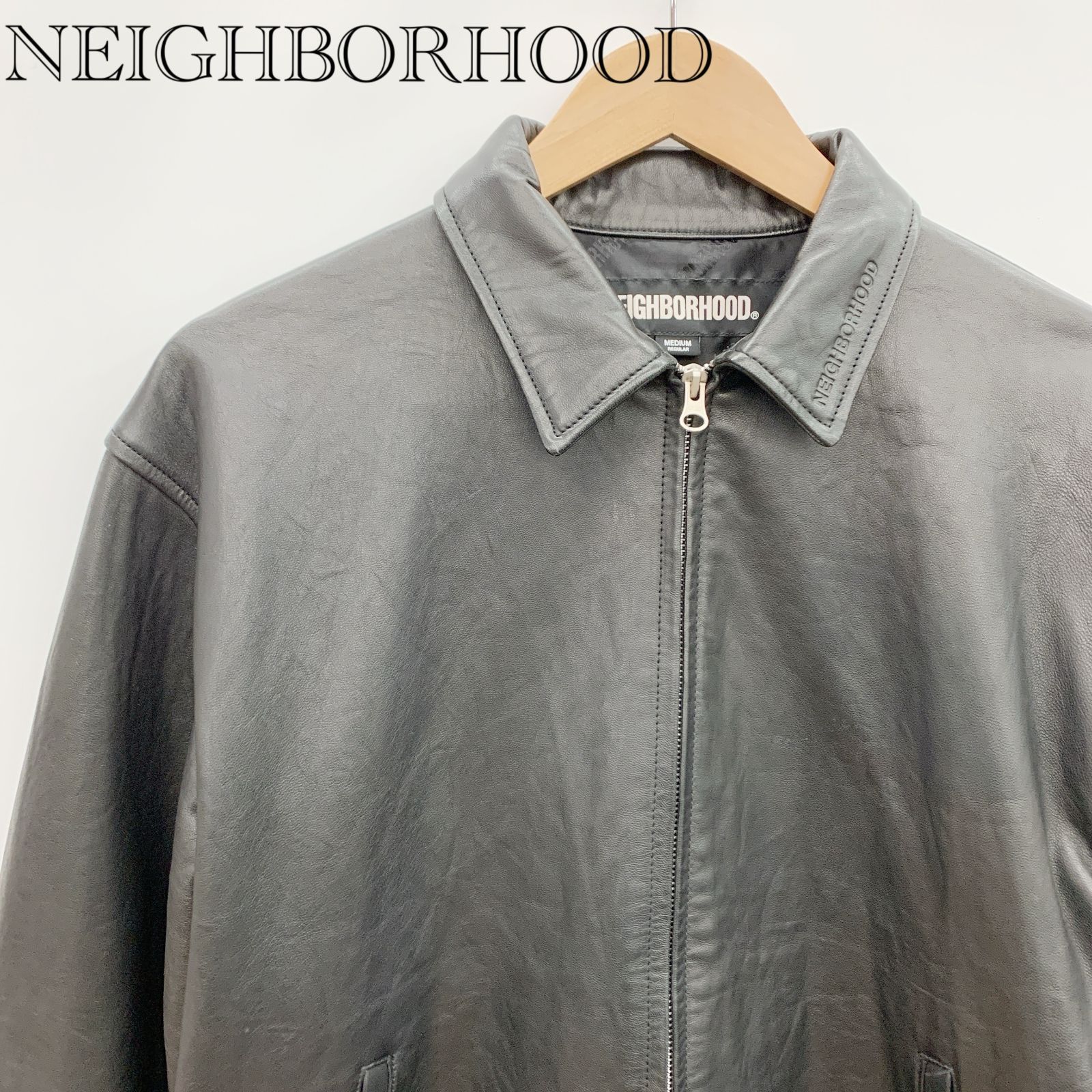 NEIGHBORHOOD ネイバーフッド LEATHER ZIP WORK JACKET 242SZNH-JKM01 