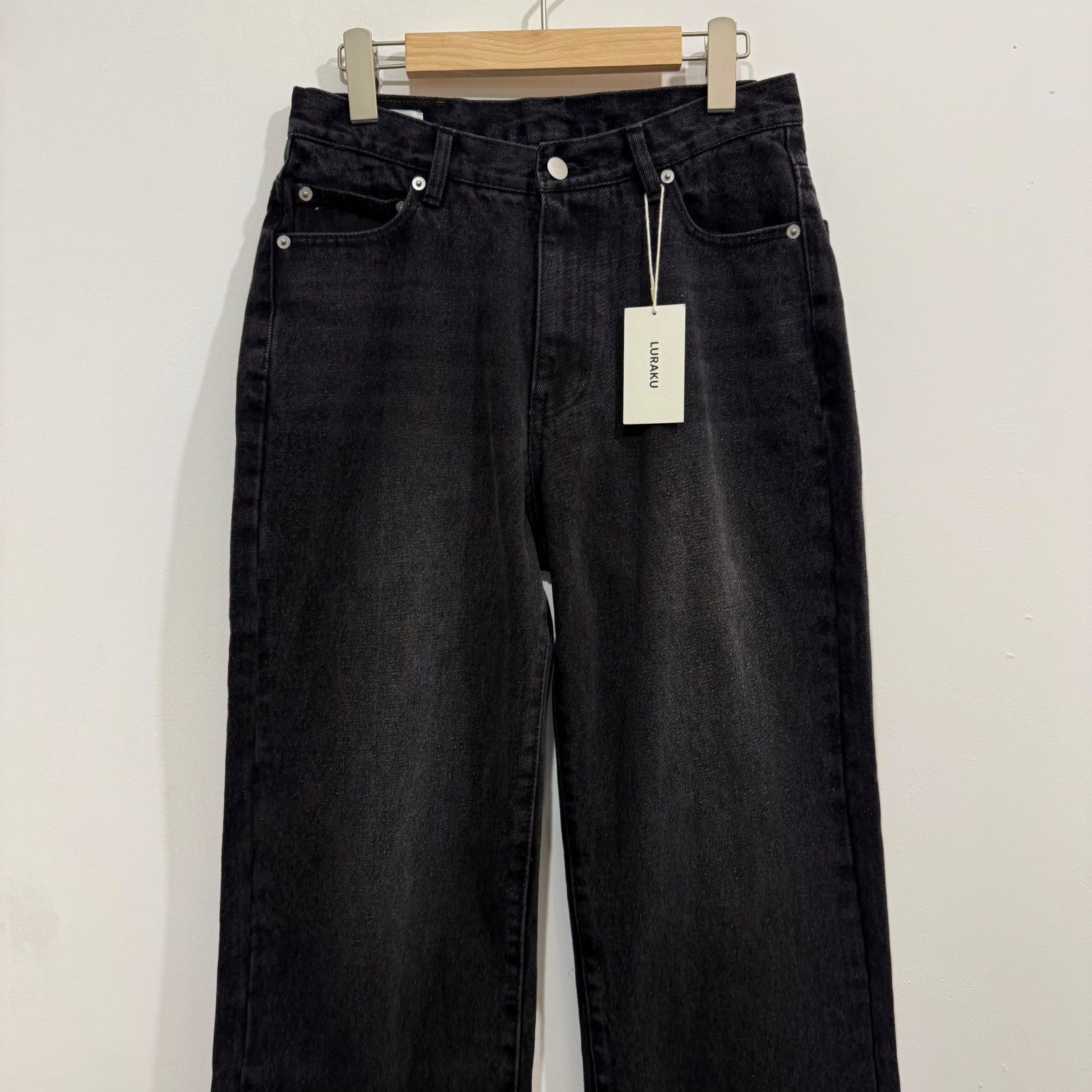 新品未使用 【LURAKU】Semi-flared washed denim セミフレア 