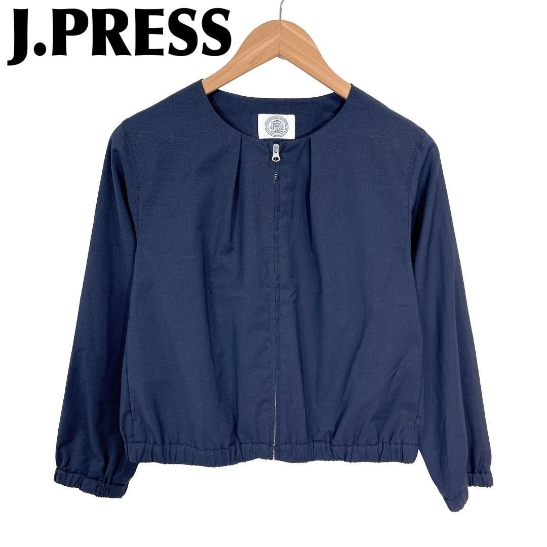 美品】J.PRESS ワイドパンツセットアップスーツ 9 無地 ネイビー 