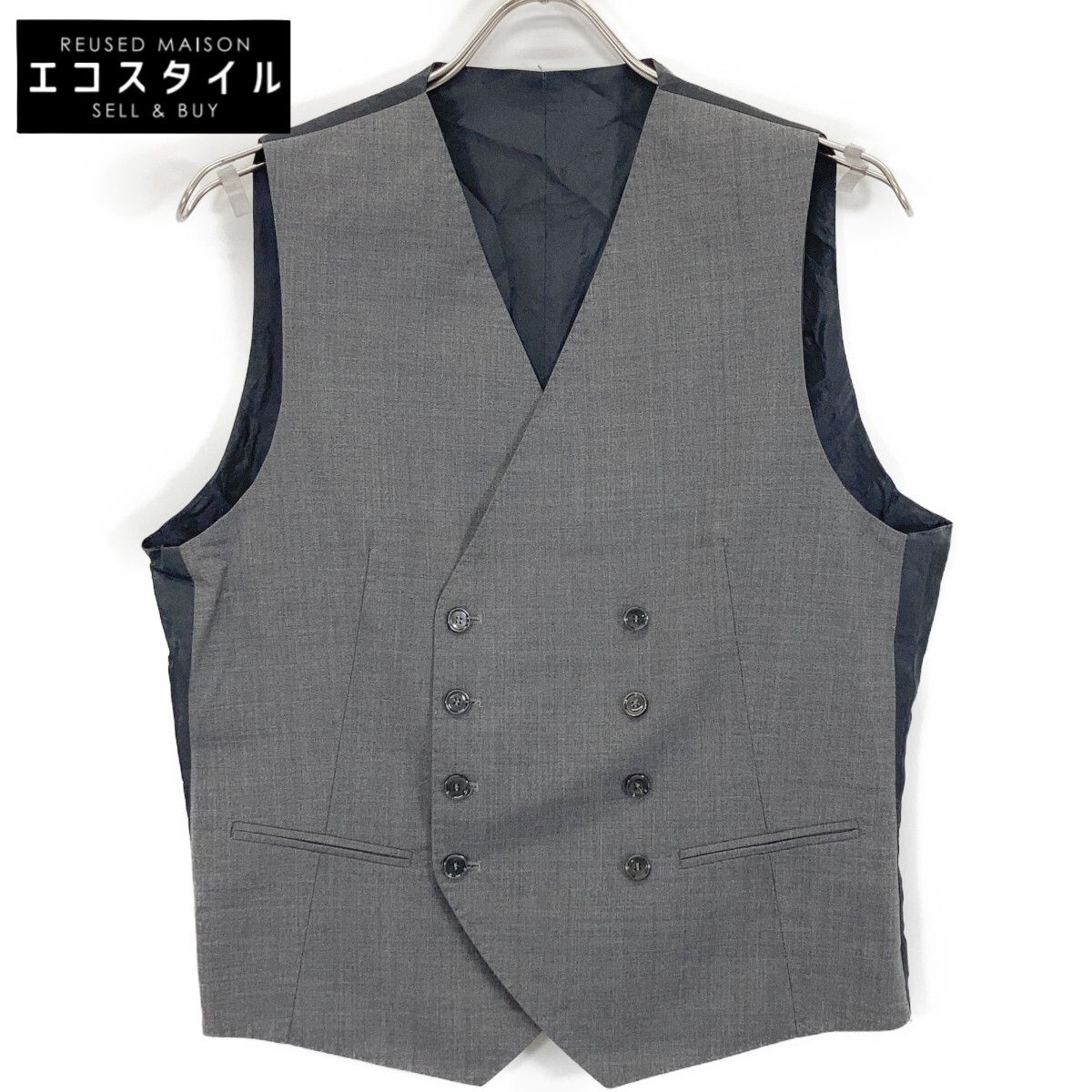 TAGLIATORE タリアトーレ KLAUS/F ｸﾞﾚｰ ｳｰﾙ ﾀﾞﾌﾞﾙ釦2 ﾍﾞｽﾄ/ｼﾞﾚ 46