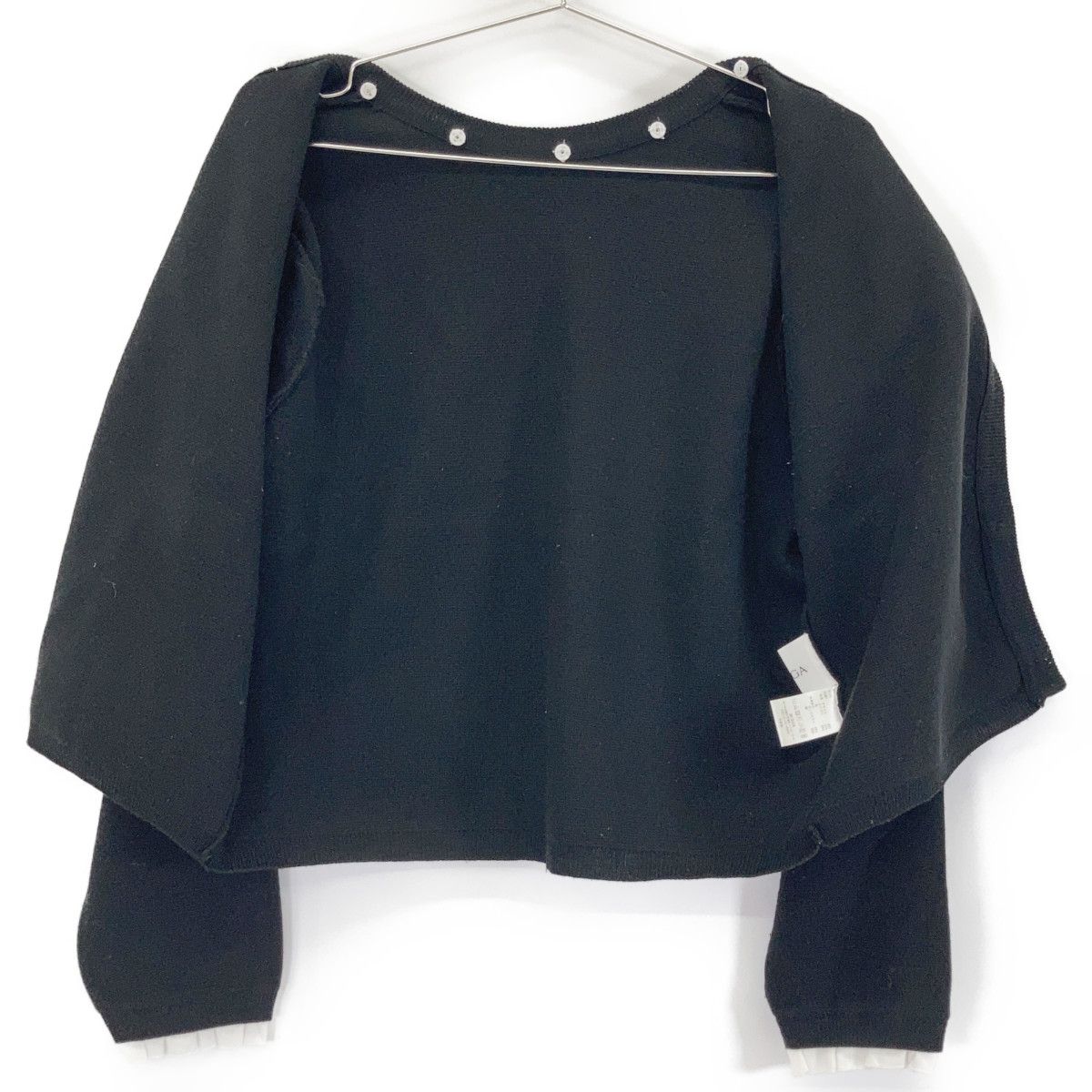 OHGA オオガ OHGA-1144 ﾌﾞﾗｯｸ ｳｰﾙ混 金釦 3WAYﾆｯﾄｶｰﾃﾞｨｶﾞﾝ F - メルカリ