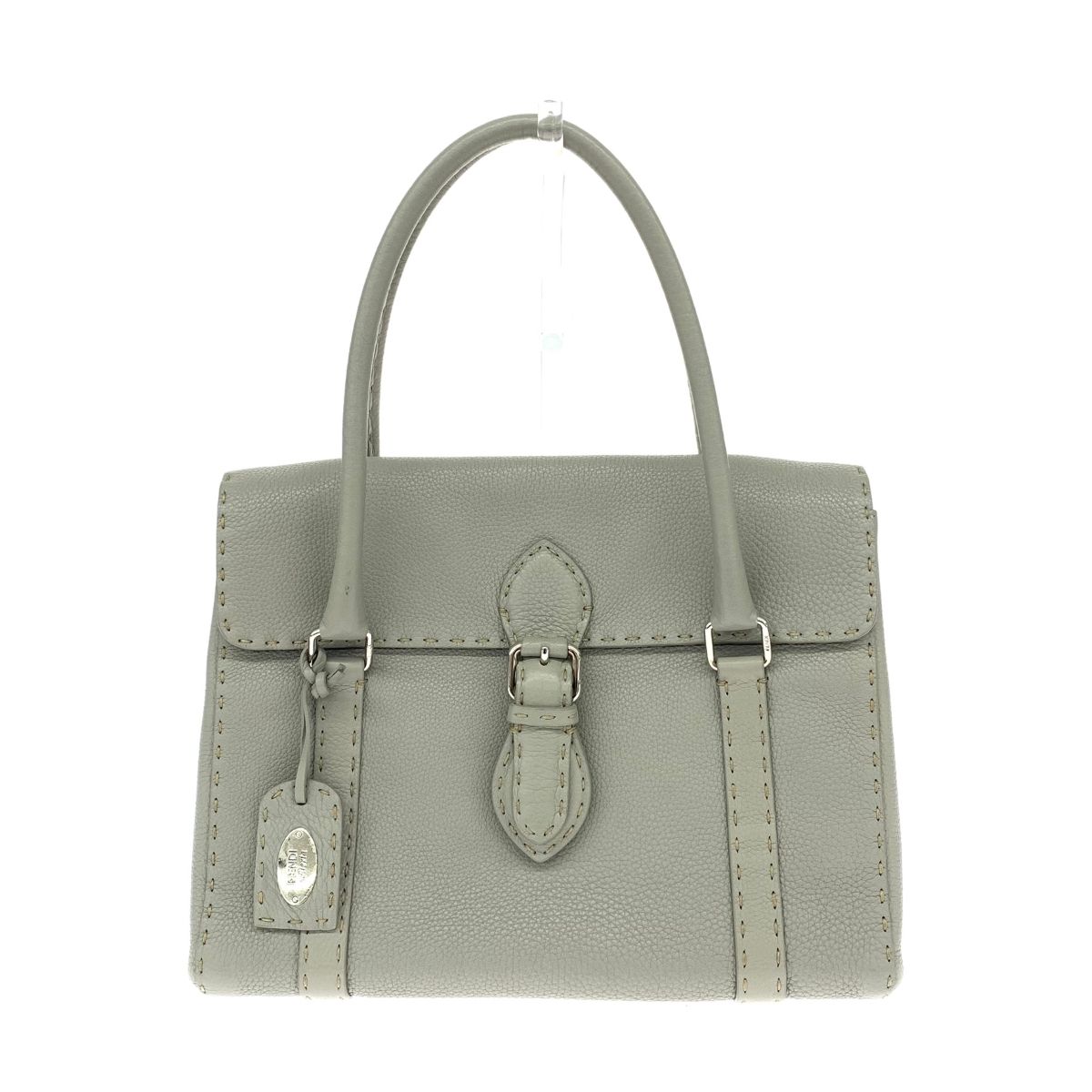 FENDI フェンディ トートバッグ/ミニリンダ/セレリア レザー グレー 