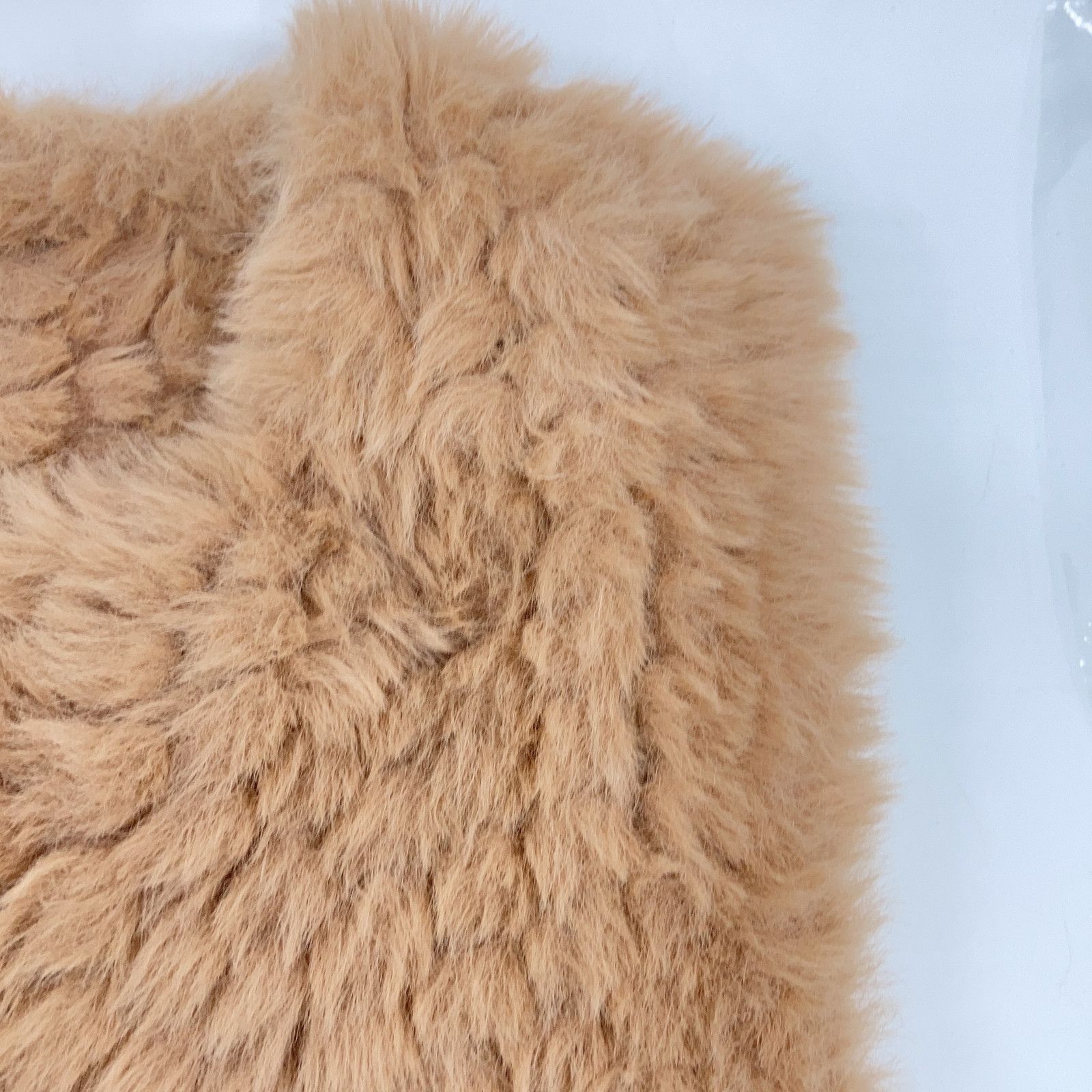 ロンハーマン　　ホワイトファーベスト Ron Herman ロンハーマン 【×H BRAND】3410400237 ﾌﾞﾗｳﾝ ﾌｪｲｸﾌｧｰﾍﾞｽﾄ S