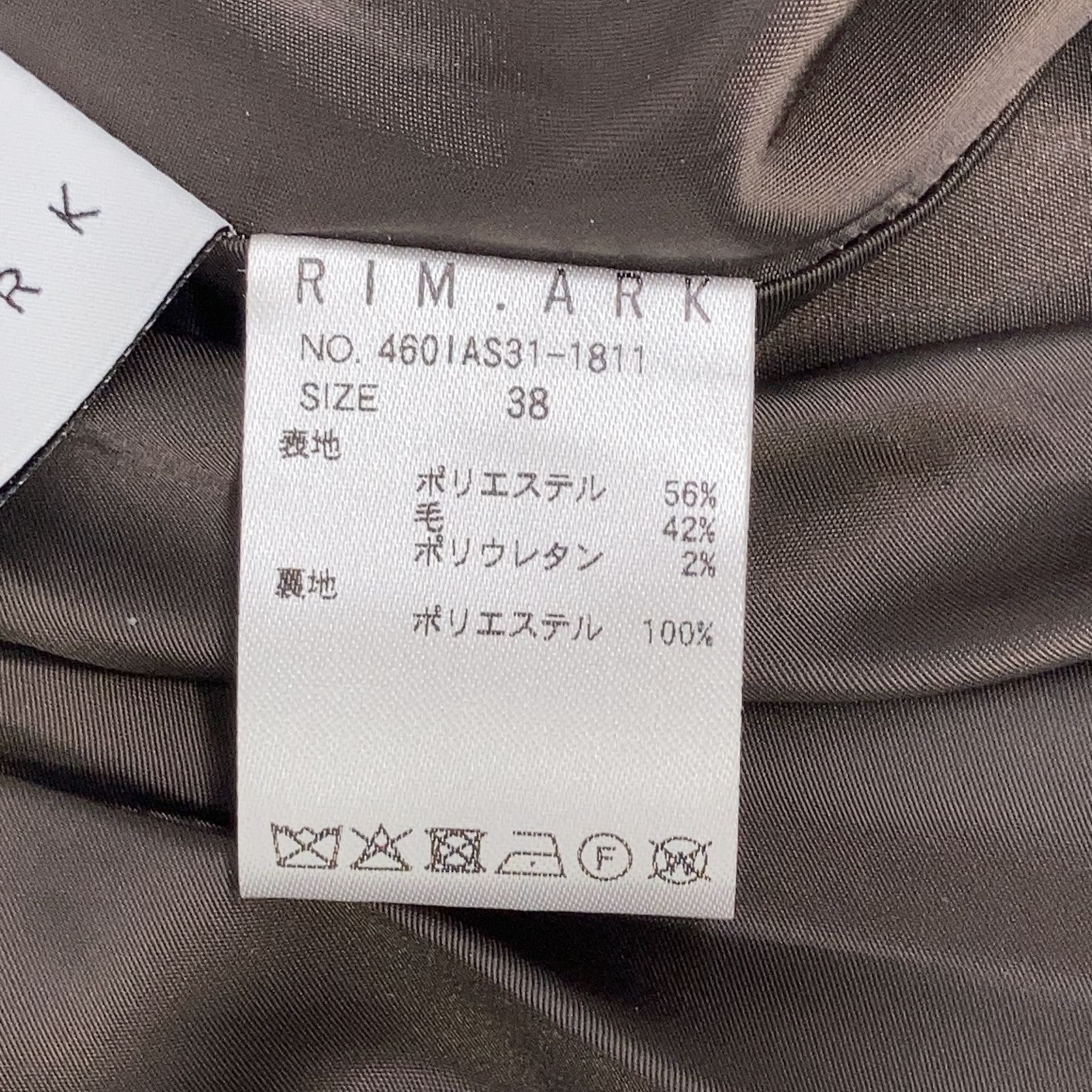 RIM.ARK リムアーク 25年 4601AS31-1811 ﾌﾞﾗｳﾝ ﾀｯｸﾄﾞﾚｽﾊﾟﾝﾂ 38 - メルカリ 