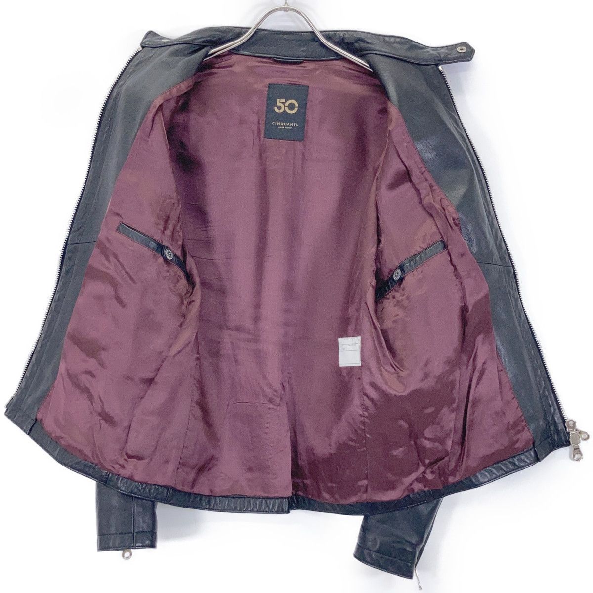 Cinquanta チンクアンタ ﾌﾞﾗｯｸ H-502 ｼﾝｸﾞﾙ ﾗｲﾀﾞｰｽｼﾞｬｹｯﾄ 46 - メルカリ