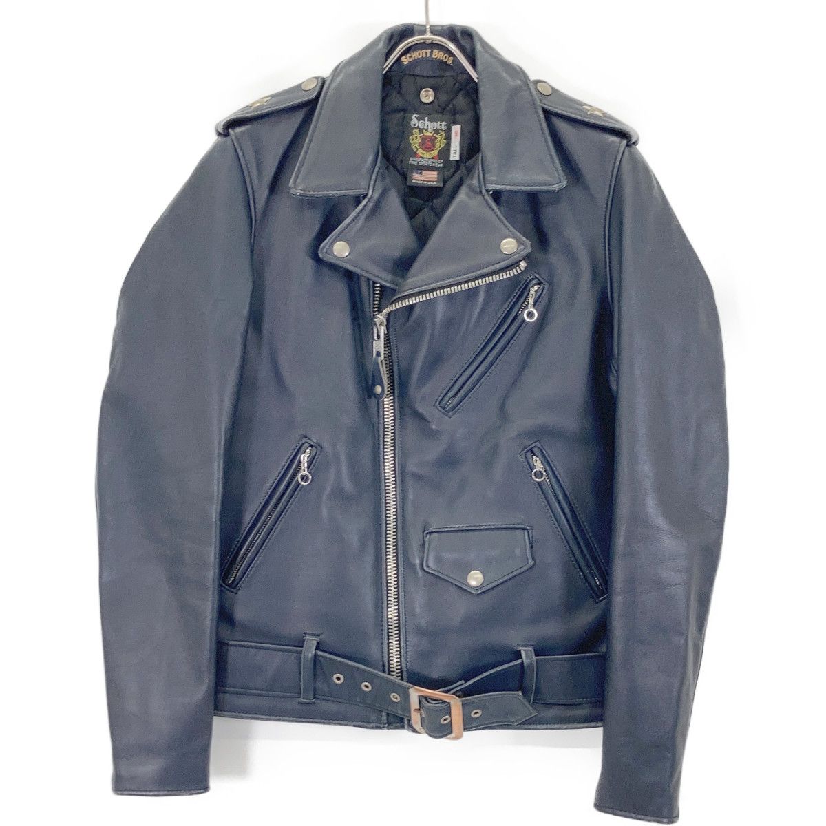 SCHOTT ショット 613UST ﾈｲﾋﾞｰ ﾜﾝｽﾀｰ ﾀﾞﾌﾞﾙﾗｲﾀﾞｰｽｼﾞｬｹｯﾄ 36 - メルカリ