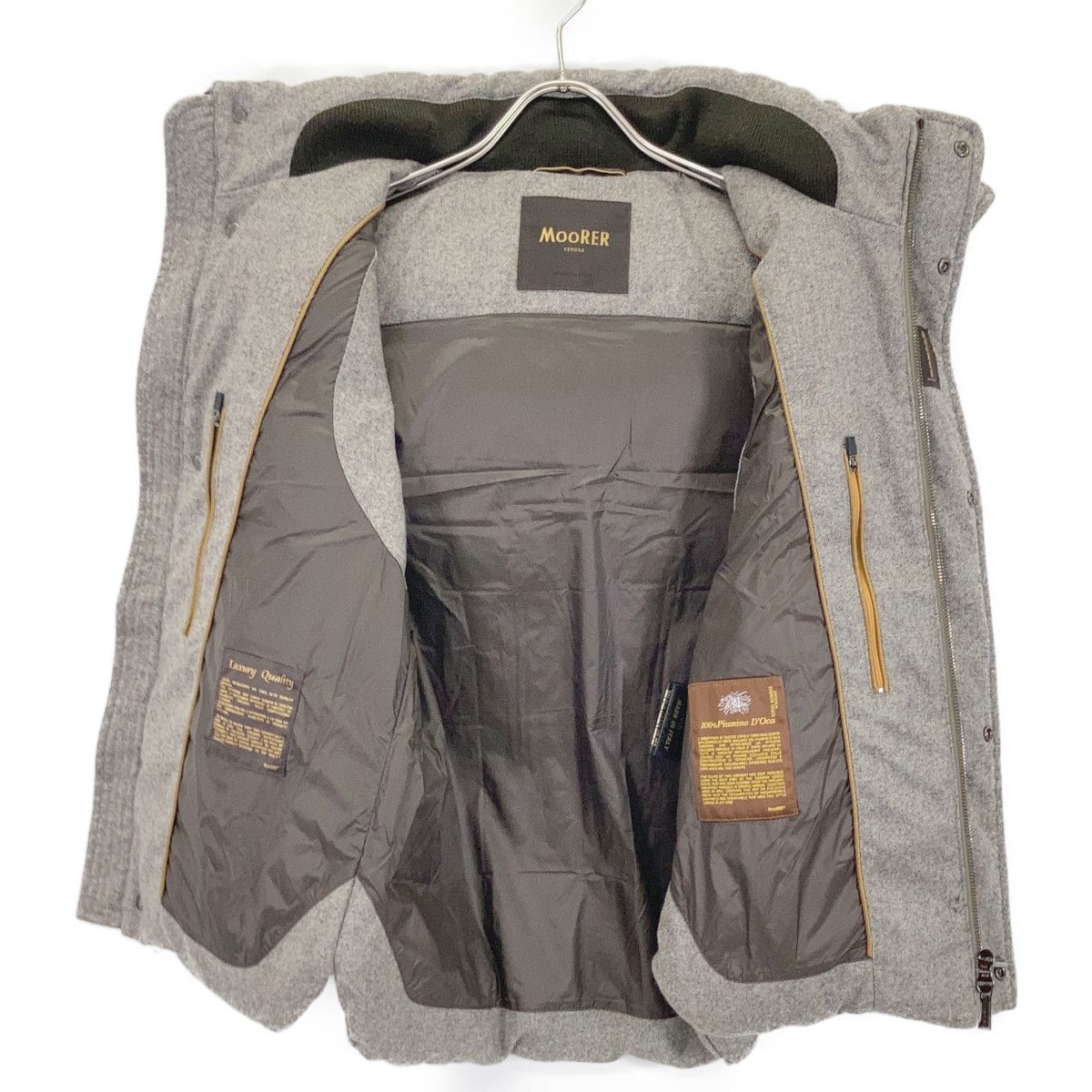 MOORER ムーレー ｸﾞﾚｰ ｳｰﾙ×ｼﾙｸ FORT TL ﾀﾞｳﾝﾍﾞｽﾄ 44 - メルカリ