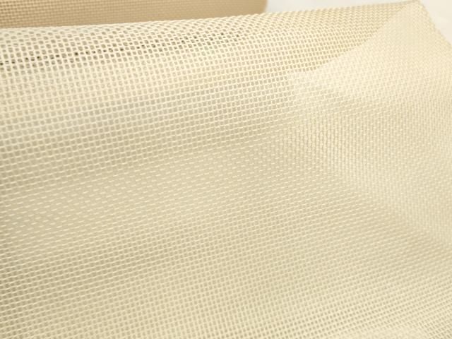 平和屋着物＊夏物 名古屋帯 帯反物 色無地 紗 榛色 逸品 未使用 