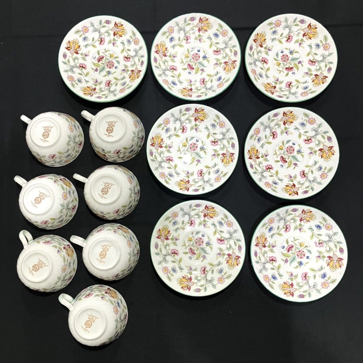 Minton ミントン カップ・ソーサー ハドンホール グリーン ティーカップ 7客 