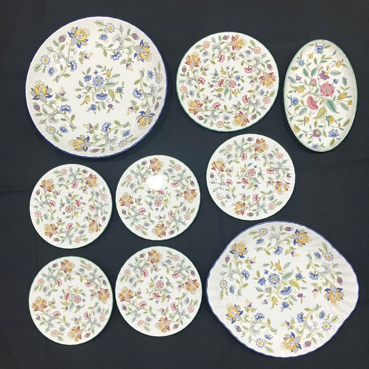 ミントン ハドンホール プレート　9枚 Minton ミントン 皿 ハドンホール プレート オーバル トレイ 9枚