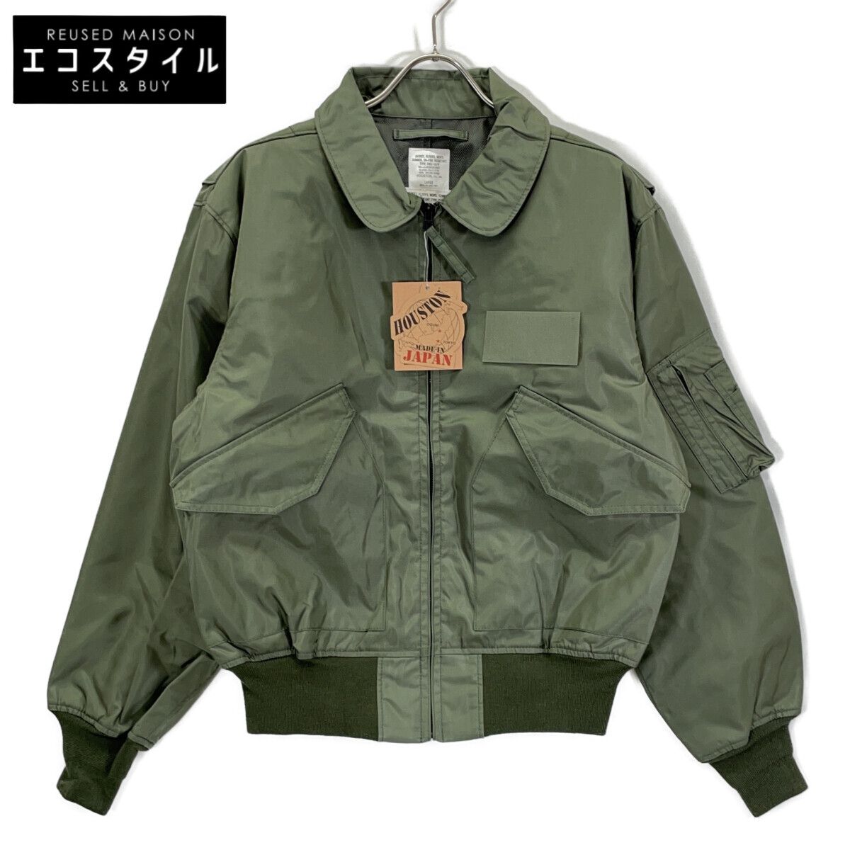 HOUSTON ヒューストン 5CW36P ｾｰｼﾞ CWU-36P ﾌﾗｲﾄｼﾞｬｹｯﾄ L - メルカリ