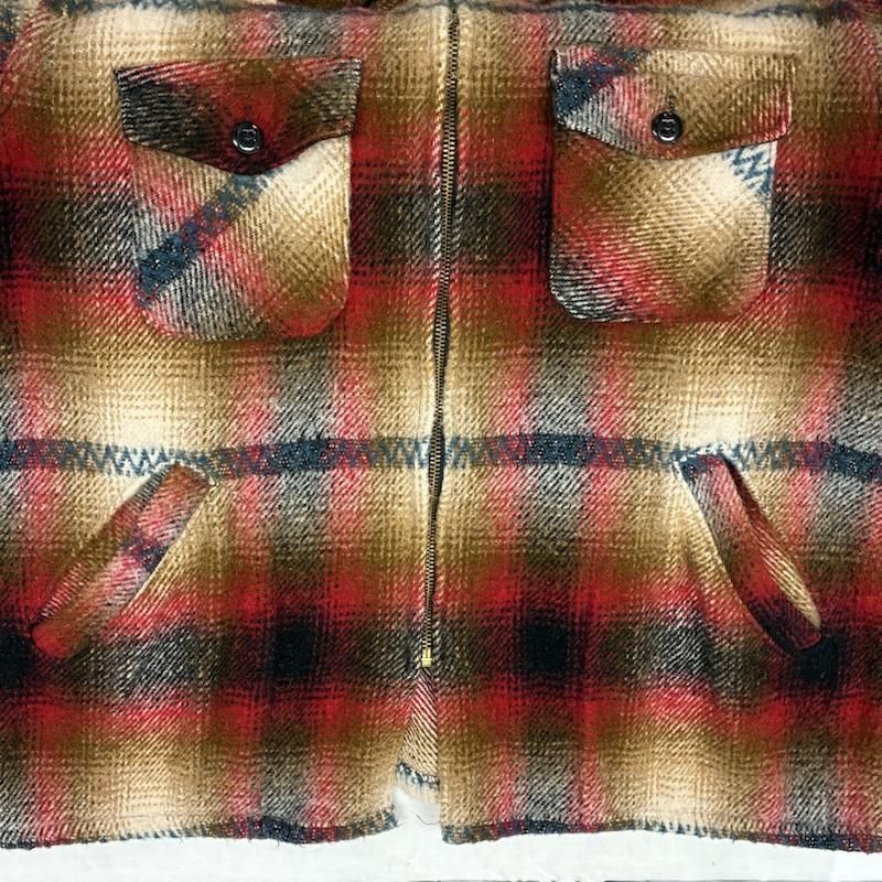 メルトン 70s 80s USA製 ウール CPO ジップアップ ジャケット メンズ L