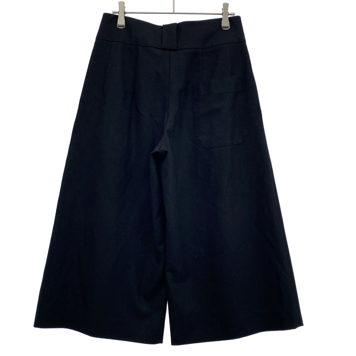 PRADA Prada 2-Tuck Cropped Wool Wide Pants P2185 Black 38