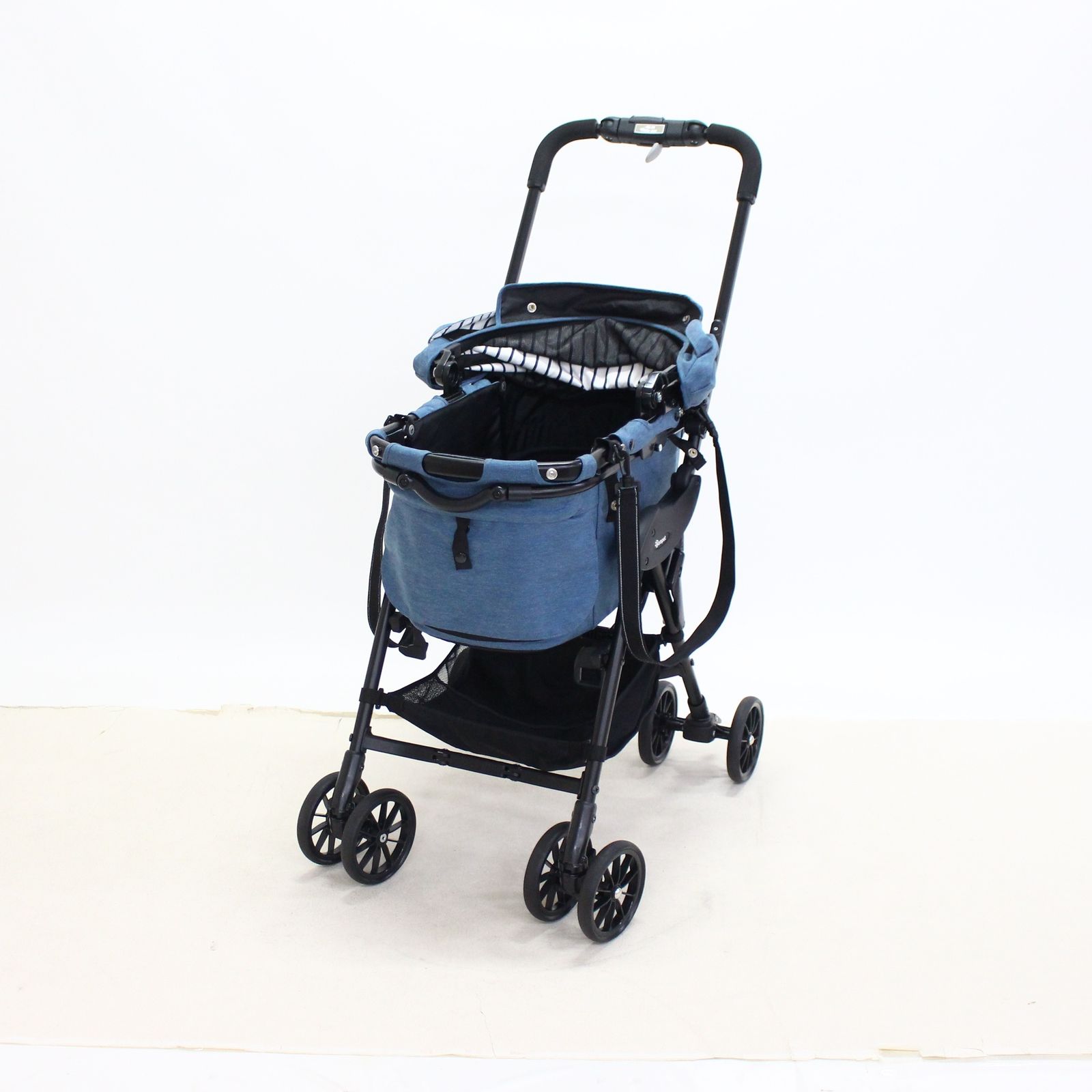中古 コンビ ペット用カート ミリミリEG ロング D デニムブルー