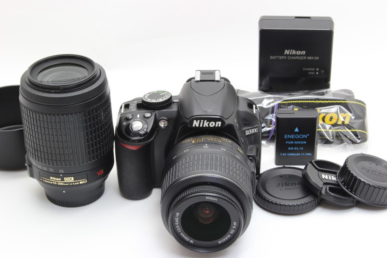 B+ (並品) Nikon ニコン D3100 ダブルズームレンズ 18-55 55-200mm