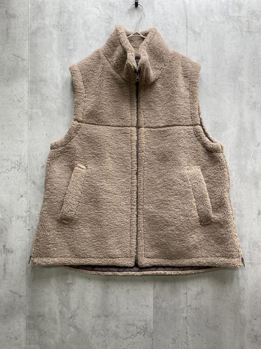 Plage プラージュ リバーシブル ボア ベスト size36/茶 ◇□レディース