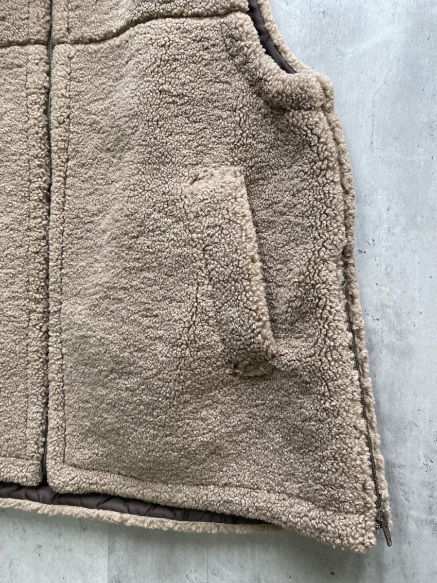 Plage プラージュ リバーシブル ボア ベスト size36/茶 ◇□レディース