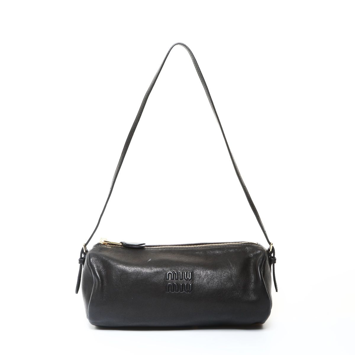 Miu Miu ミュウ ミュウ ショルダーバッグ 5NE851 ナッパレザー ロゴ 