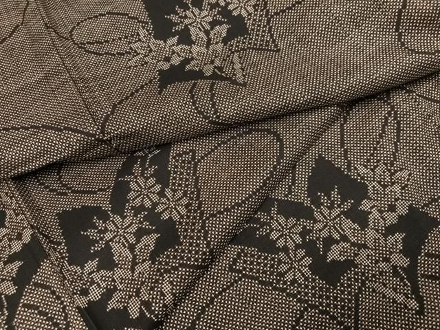 平和屋着物□本場大島紬 7マルキ 花冊子文 正絹 逸品 AABF1687ph