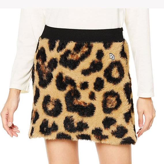 サイズ：1・M・新品】パーリーゲイツ レオパード柄 ニットスカート