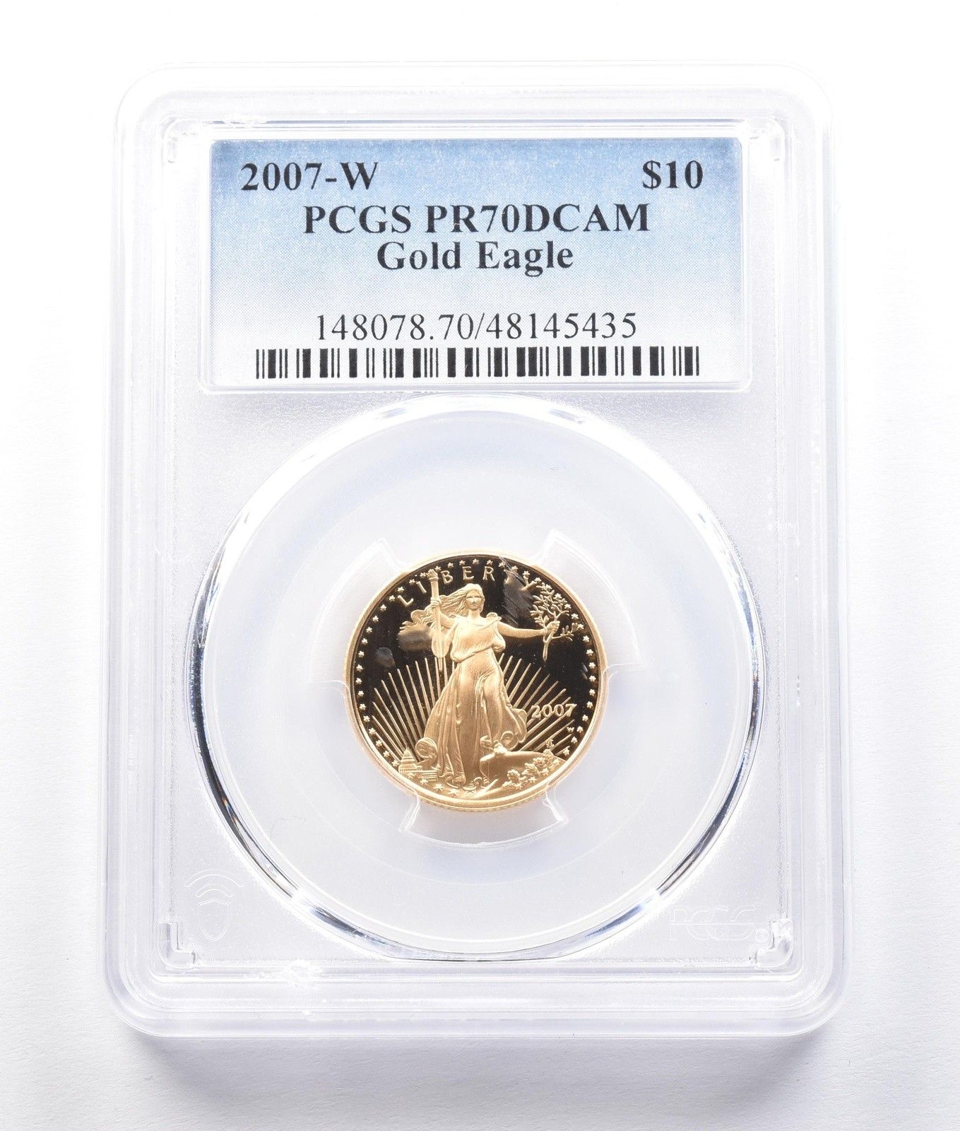 2007-W 10ドル アメリカン ゴールド イーグル - 1/4オンス ゴールド