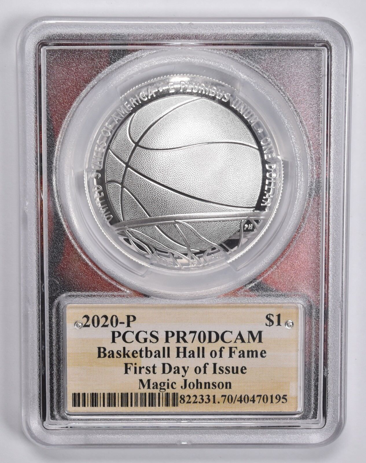 PR70 2020-P マジック・ジョンソン 直筆サイン入り バスケットボール