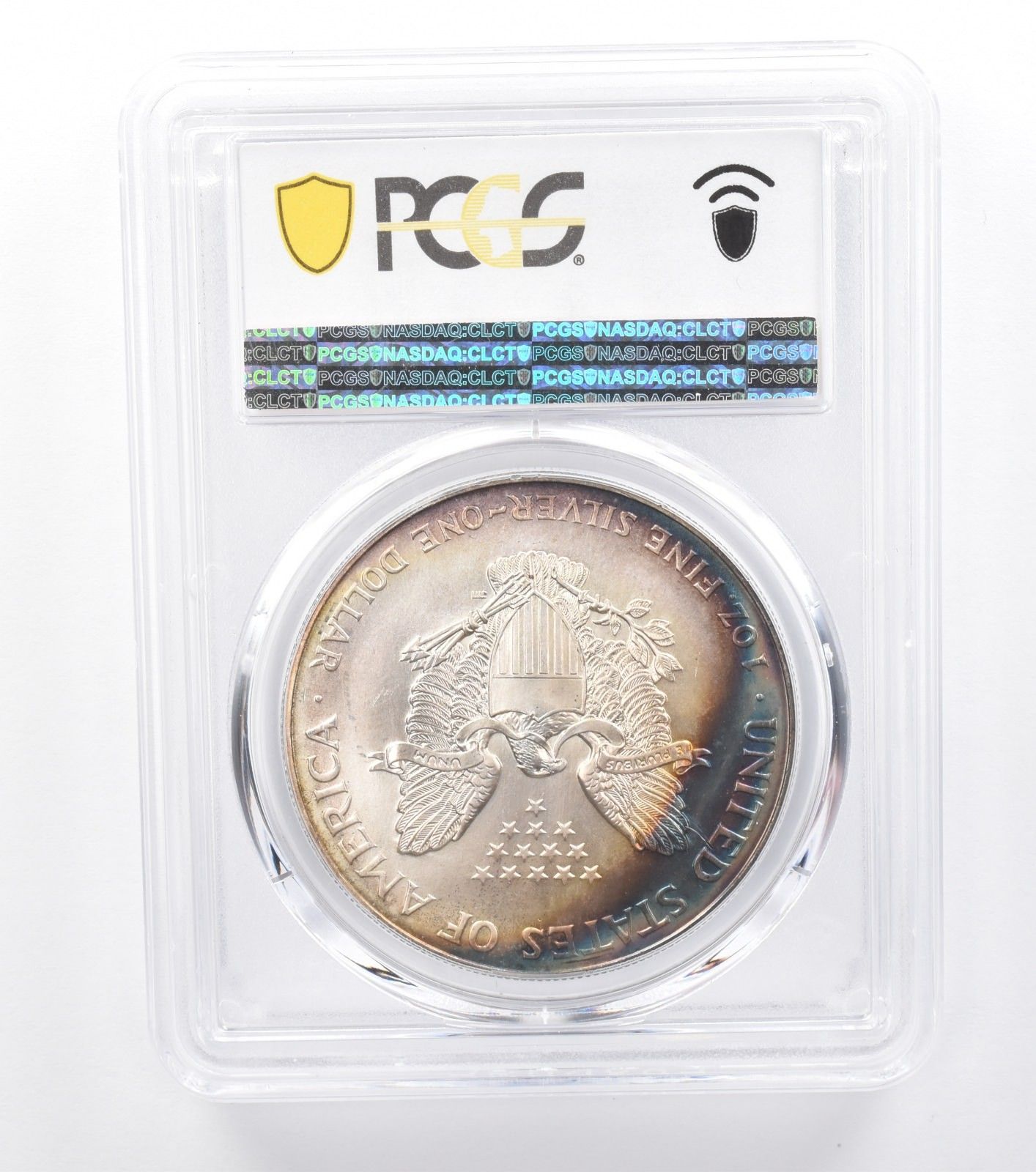 1997年 アメリカン シルバー イーグル MS67 PCGS ブルー/パープル T
