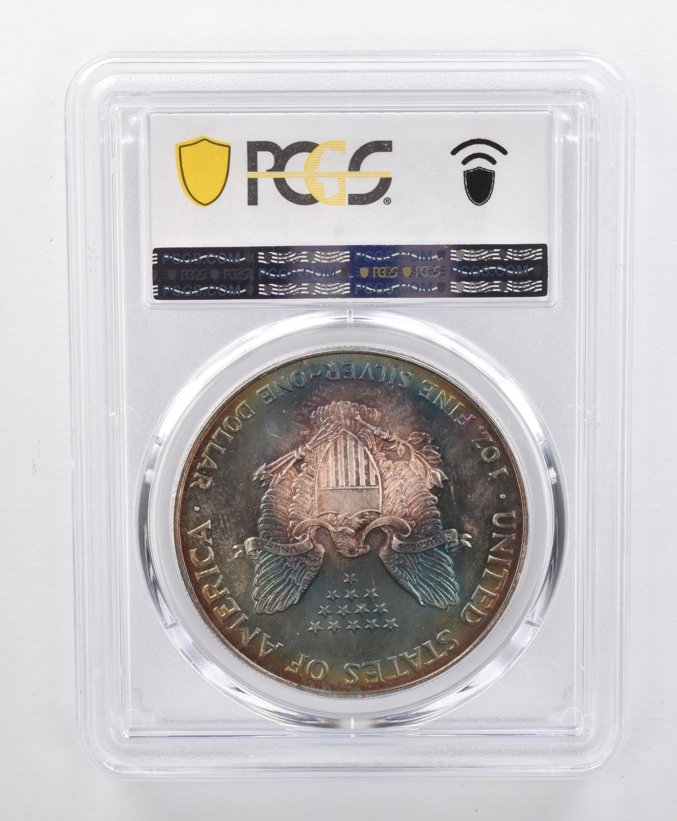 MS66 1995年 アメリカンシルバーイーグル PCGS レインボートーン *1207