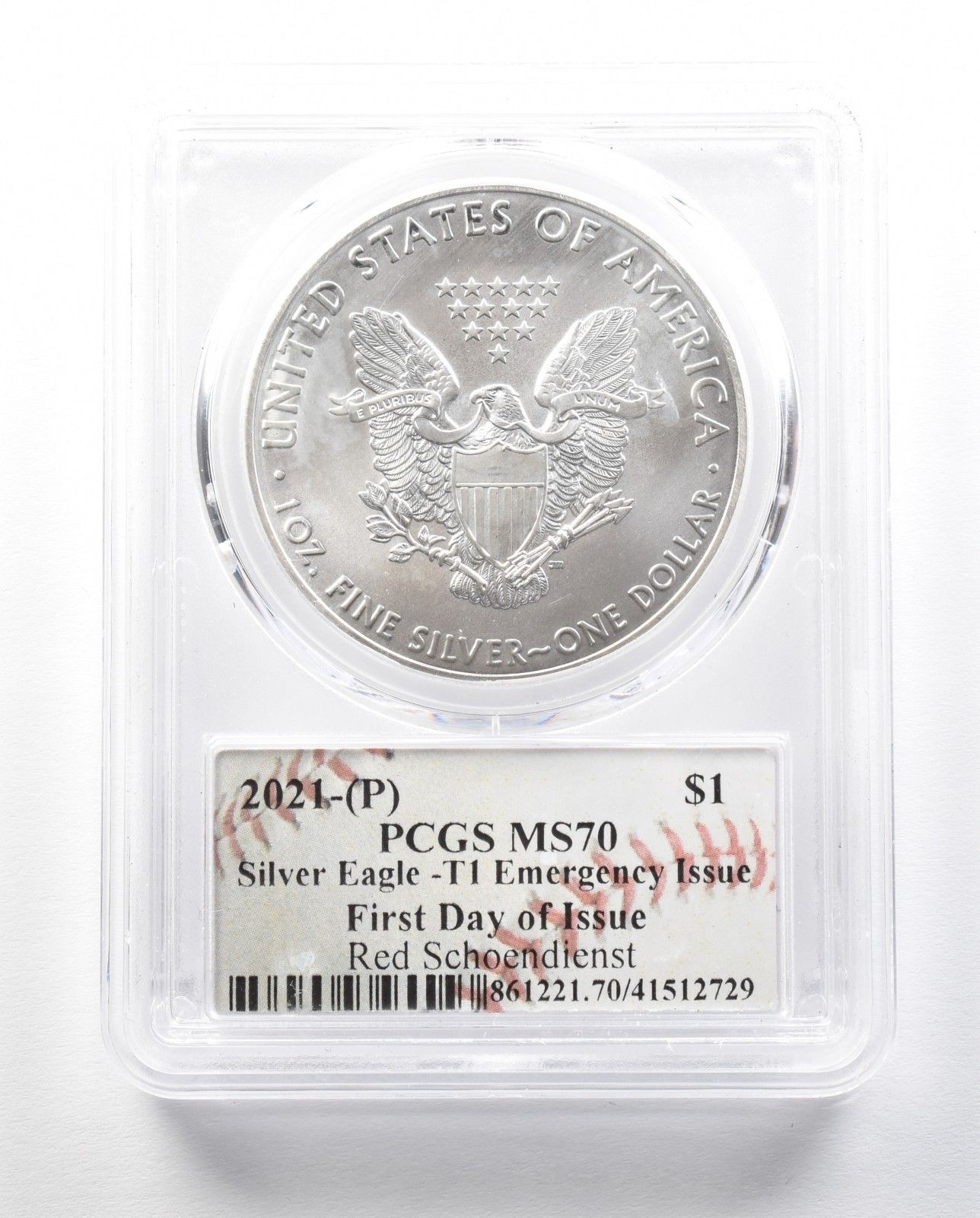 2021年 (P) アメリカン シルバー イーグル タイプ1 FDOI ショー