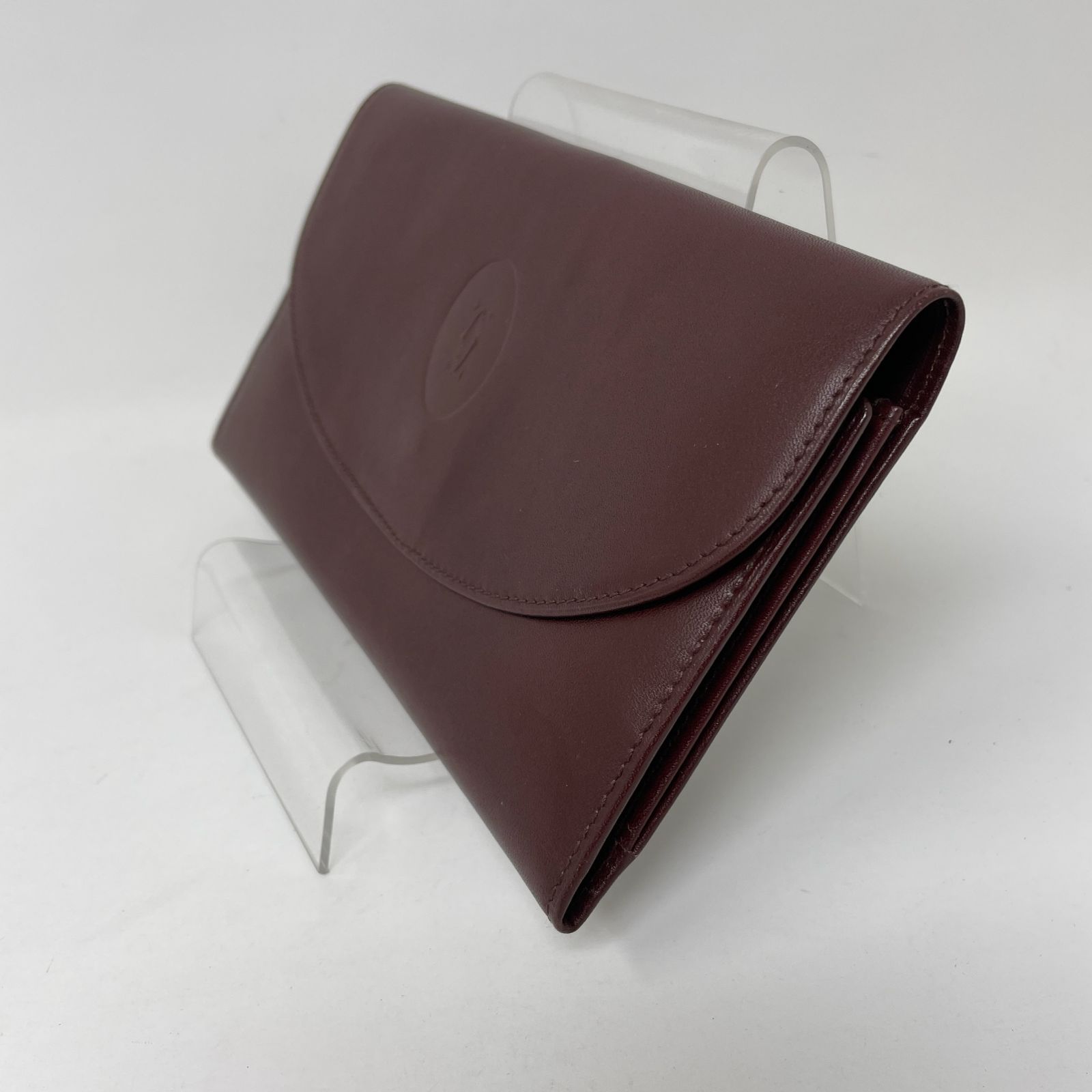 カルティエ（Cartier）マストライン レザー がま口 長財布 ボルドー