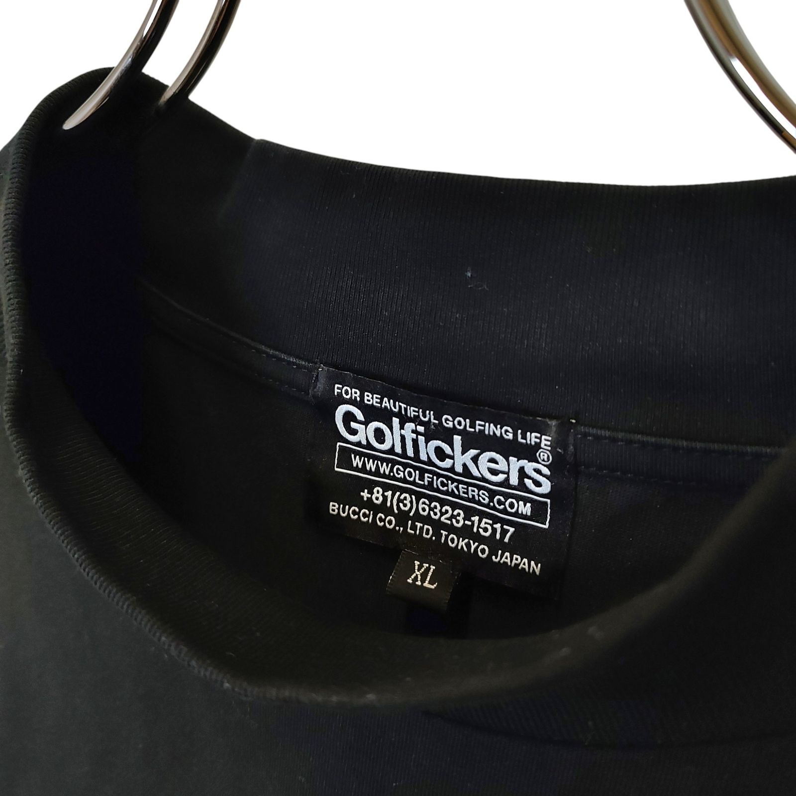 限定品 新品 golfickers モックネックシャツ ブラック S Golfickers ゴルフィッカーズ ゴルフ 半袖 モックネック Tシャツ XL