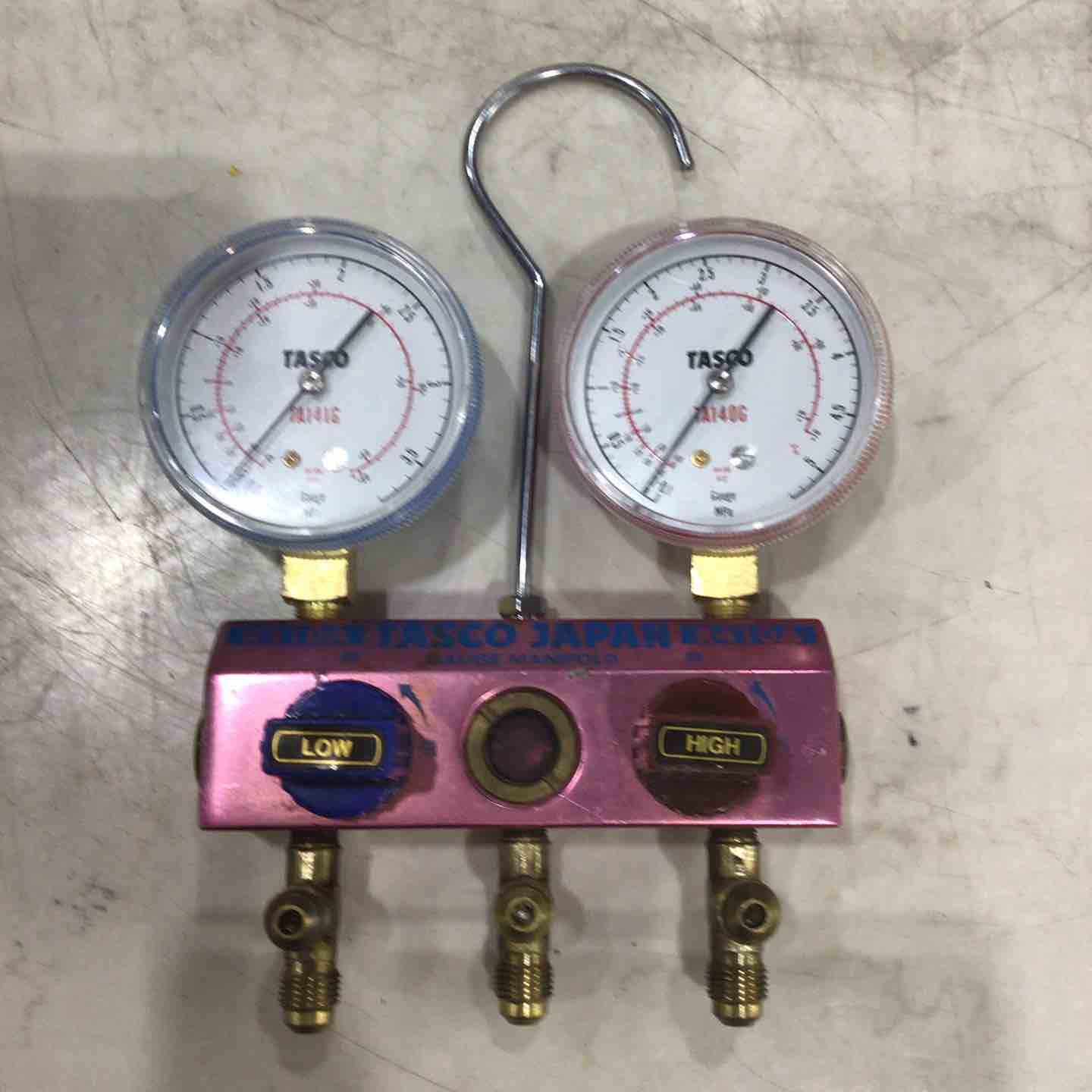TASCO（タスコ) R410A、R32 ボールバルブ式ゲージマニホールド TA122G