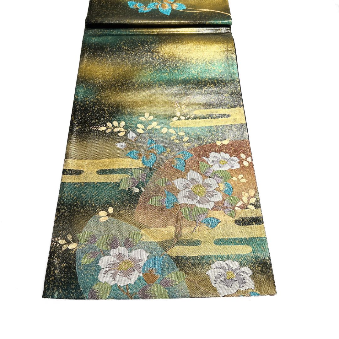 袋帯　金糸　花模様　蕾　ヱ霞　着物　013b d ms 袋帯 金糸 花模様 蕾 ヱ霞 着物 013b d ms 【公式通販】