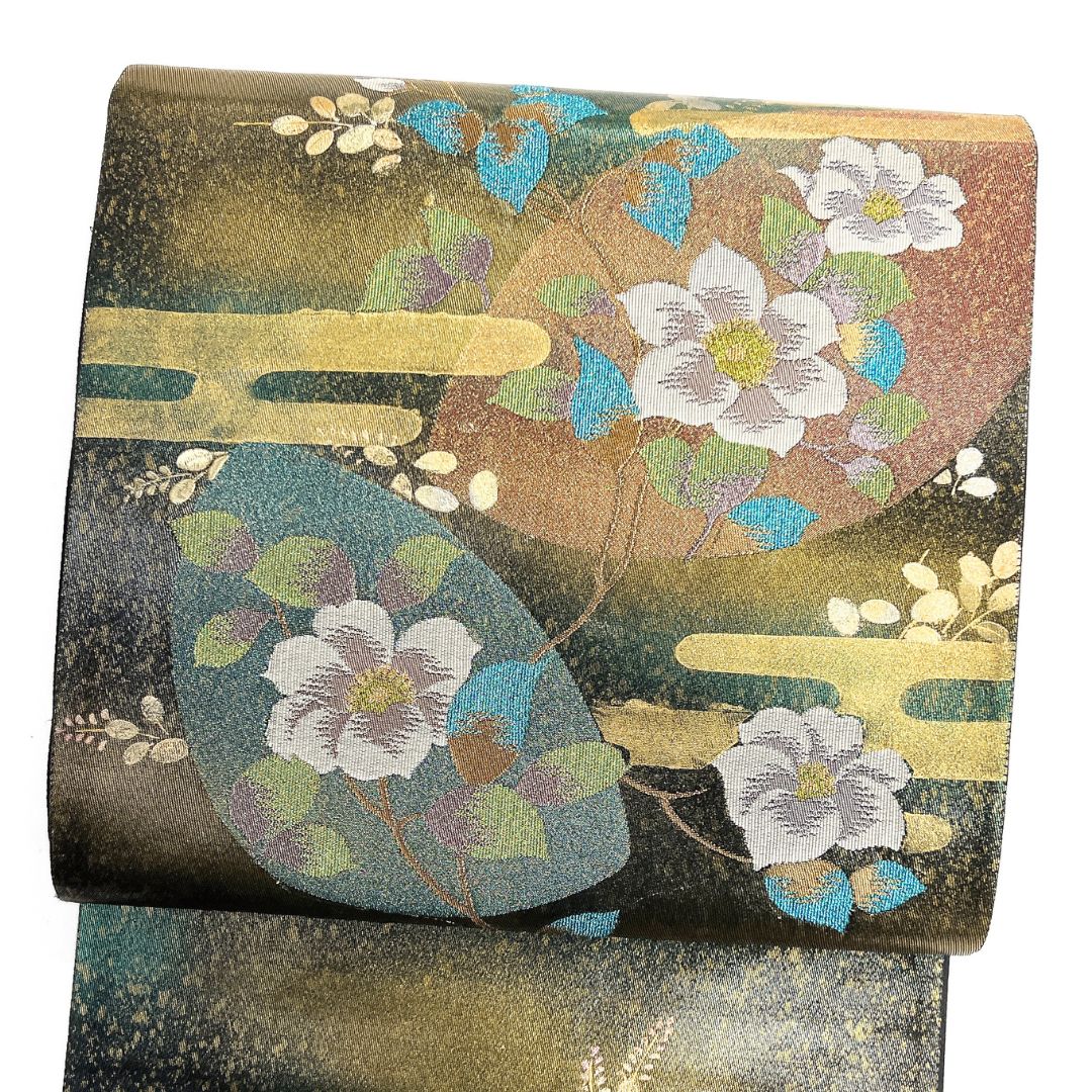 袋帯　金糸　花模様　蕾　ヱ霞　着物　013b d ms 袋帯 金糸 花模様 蕾 ヱ霞 着物 013b d ms 【公式通販】