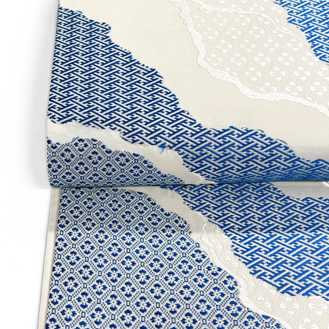 袋帯 西陣織 道長取り 紗綾形 花菱 蜀江紋 着物 013b d ms - メルカリ