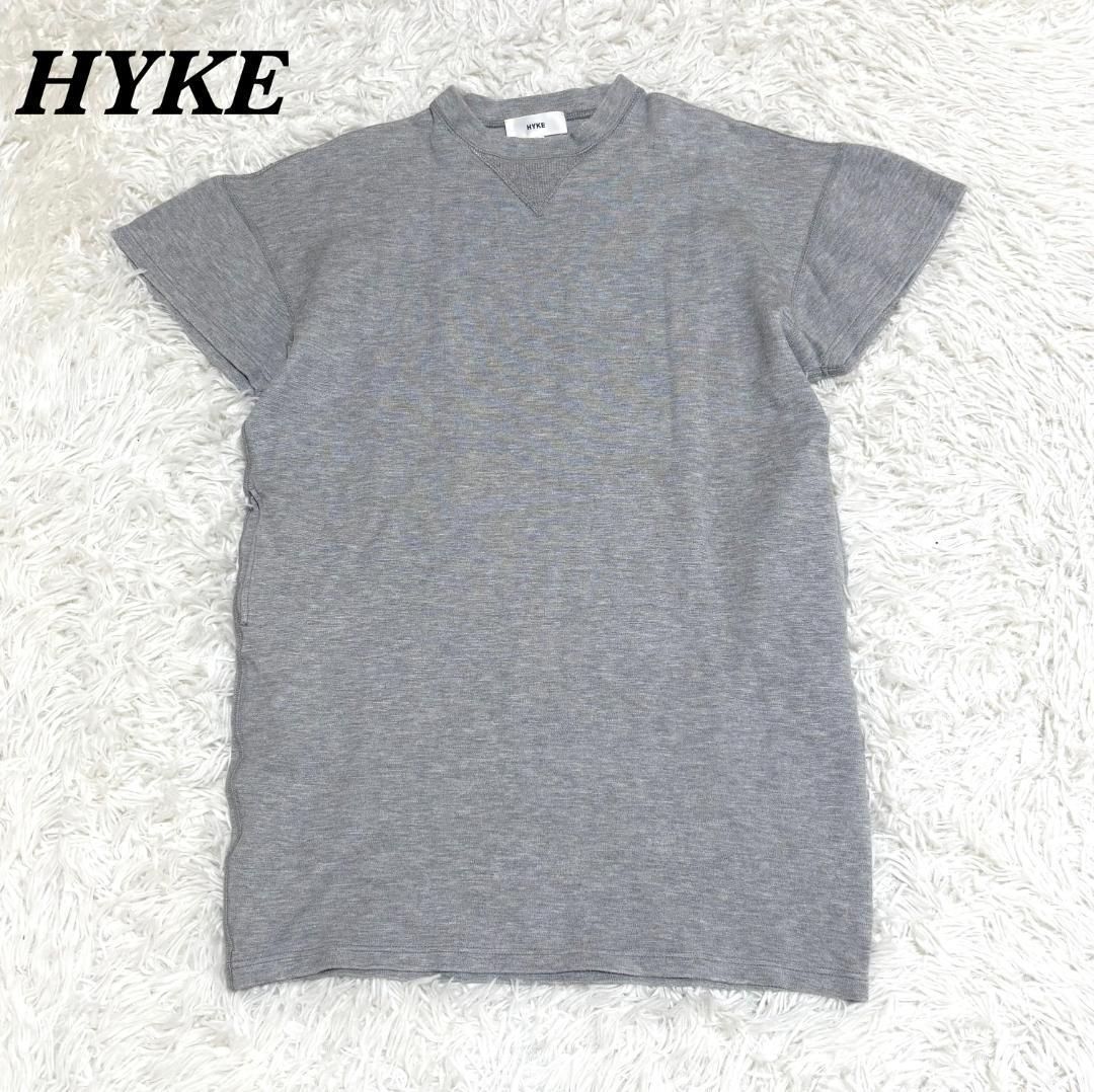 美品】HYKE ハイク ロング丈 半袖 スウェット Tシャツ 1 グレー - メルカリ
