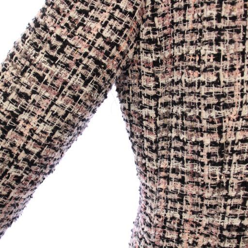 リリーブラウン Lily Brown 24AW チェスターコート アウター ロング丈 ツイード 2 ピンク 黒 ブラック LWFC244050 /BB