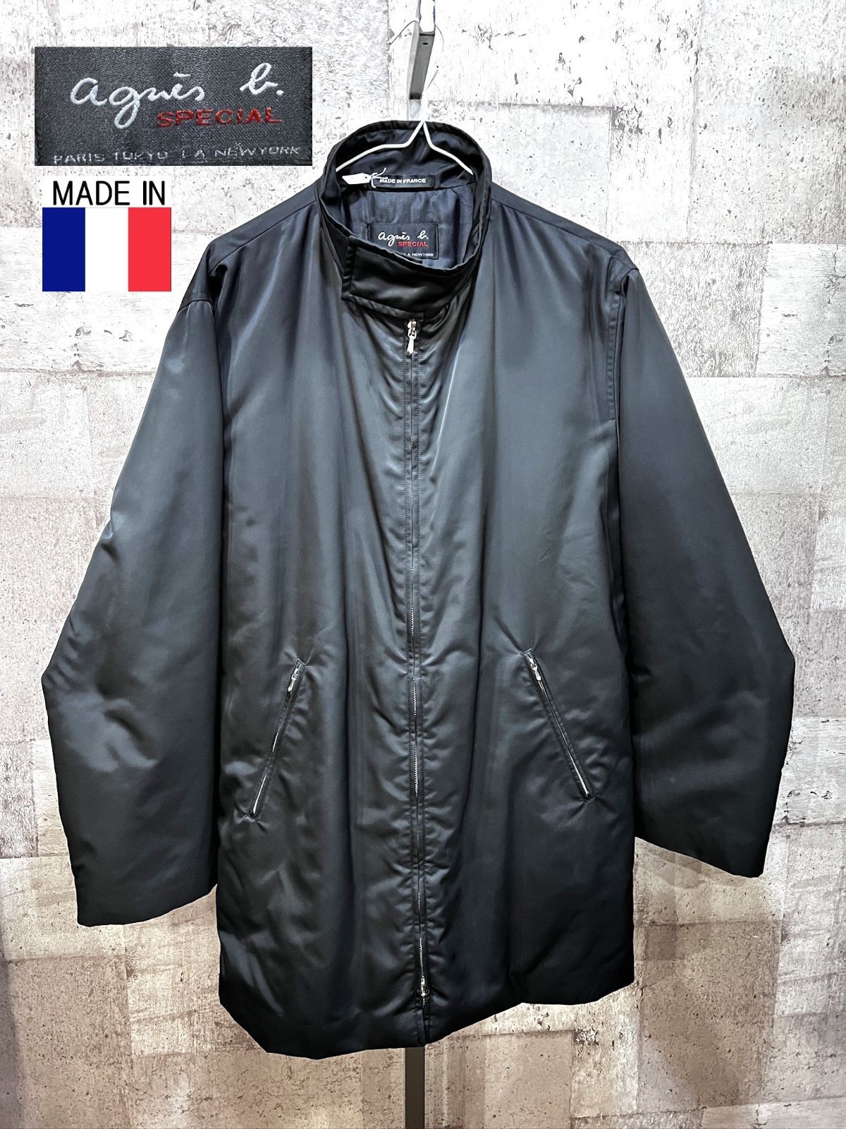 美品 90'S フランス製 アニエスベー スペシャル スタンドカラー 中綿