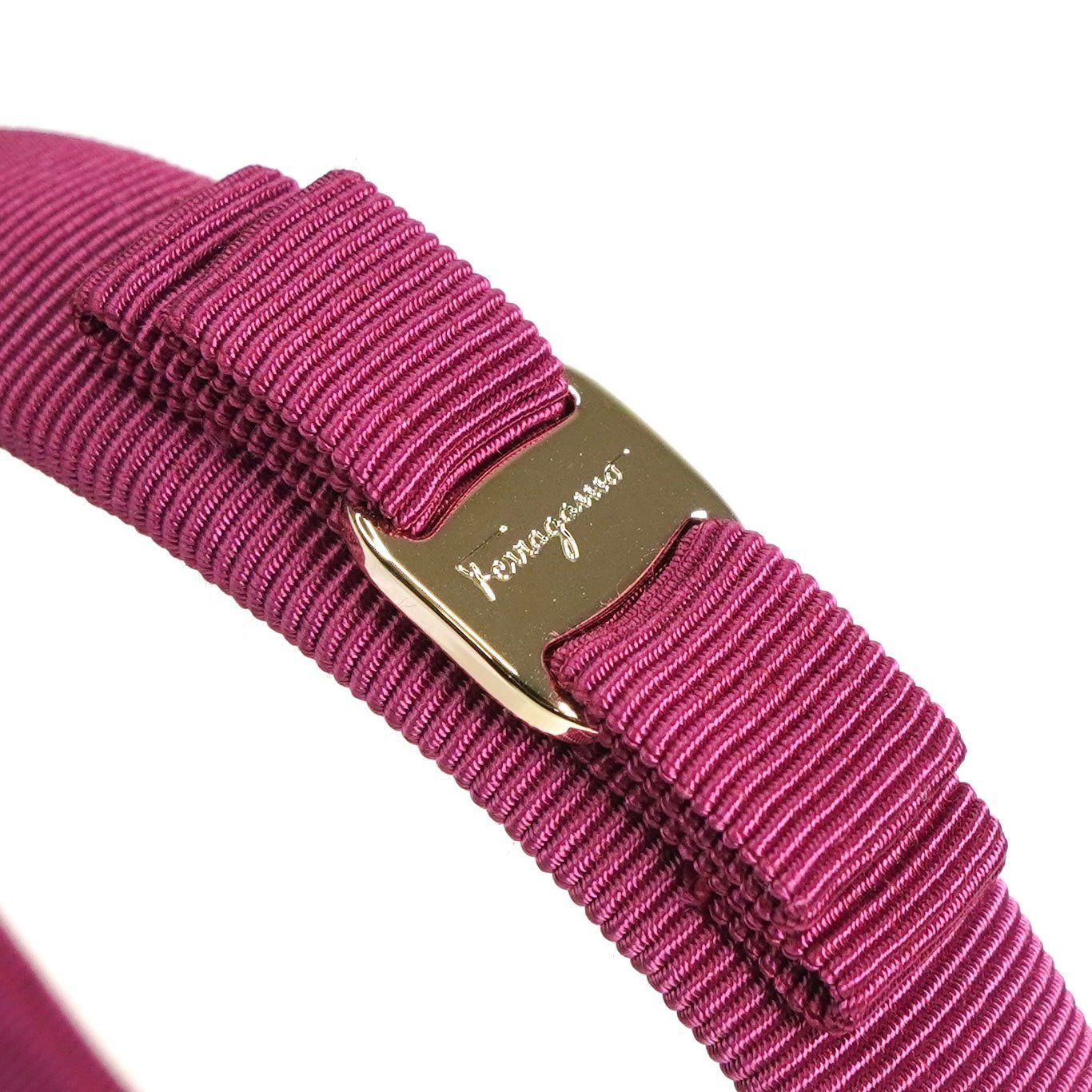 サルバトーレ フェラガモ ヴァラ リボン カチューシャ ピンク - メルカリ