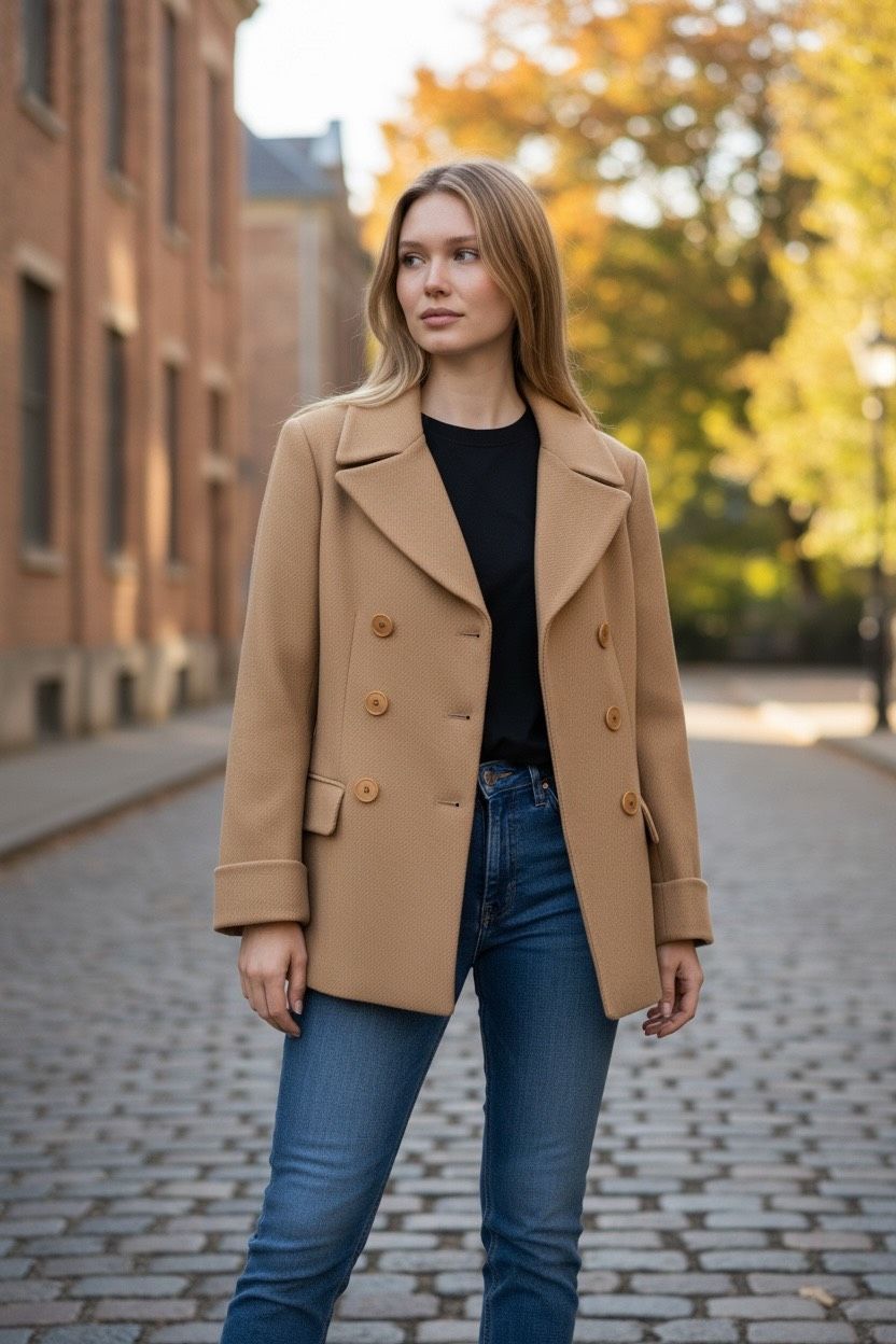 RALPH LAUREN ラルフローレン ダブルブレスト ピーコート ショート丈