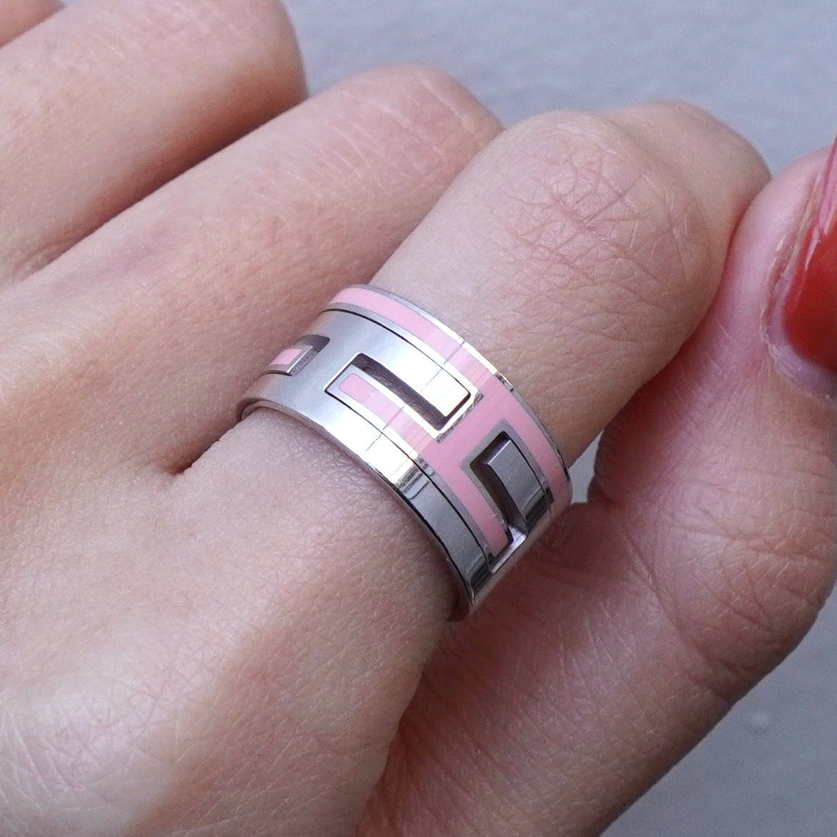 エルメス ムーブアッシュ リング 925 ピンク 51 10.5号 レディース