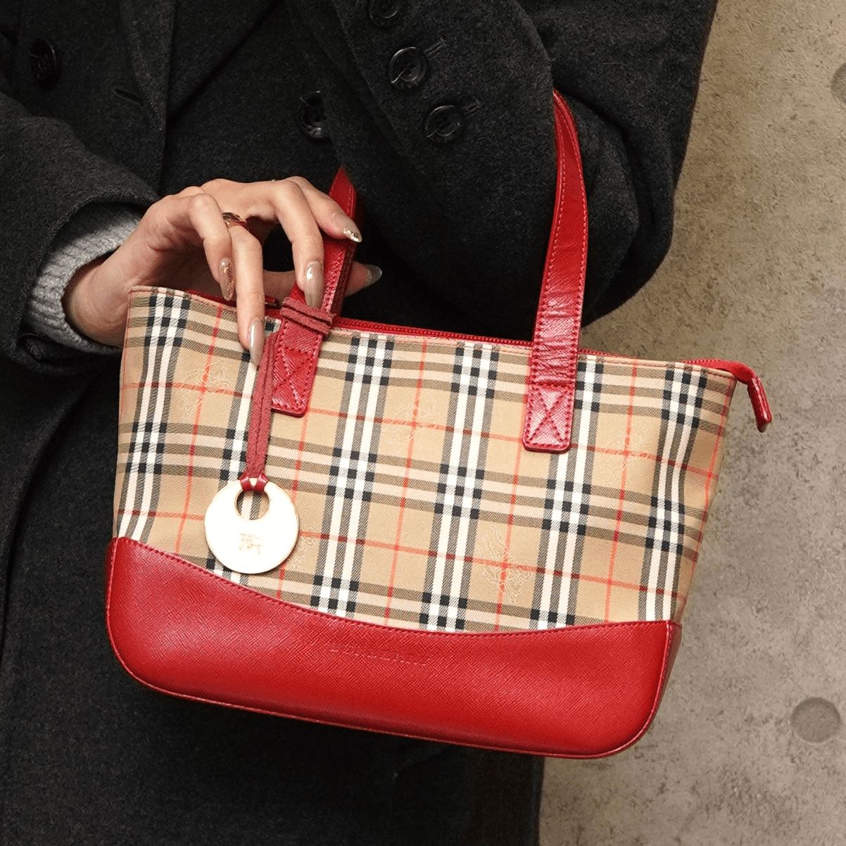 バーバリー ノバチェック ナイロンキャンバス / レザー ミニ