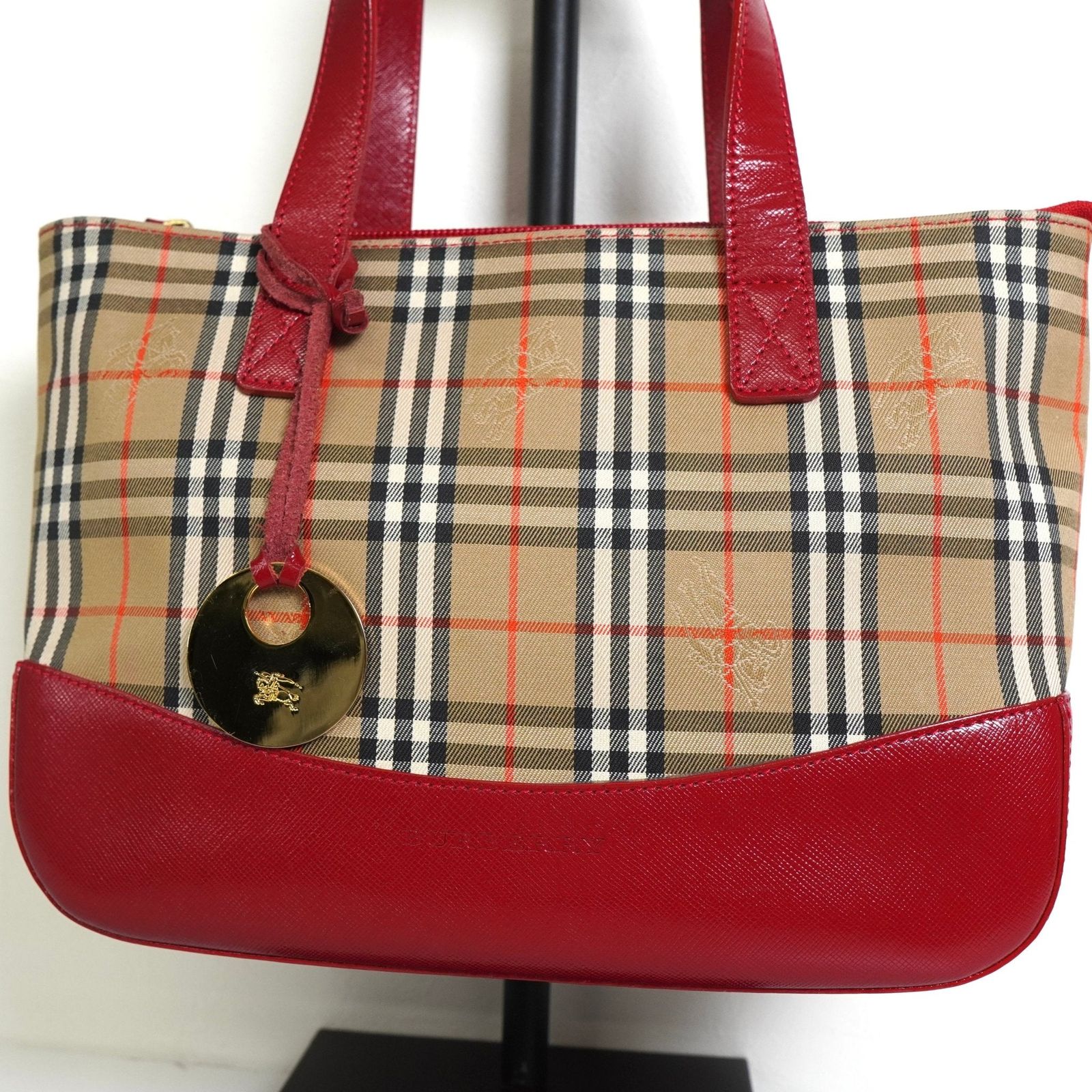 バーバリー ノバチェック ナイロンキャンバス / レザー ミニ