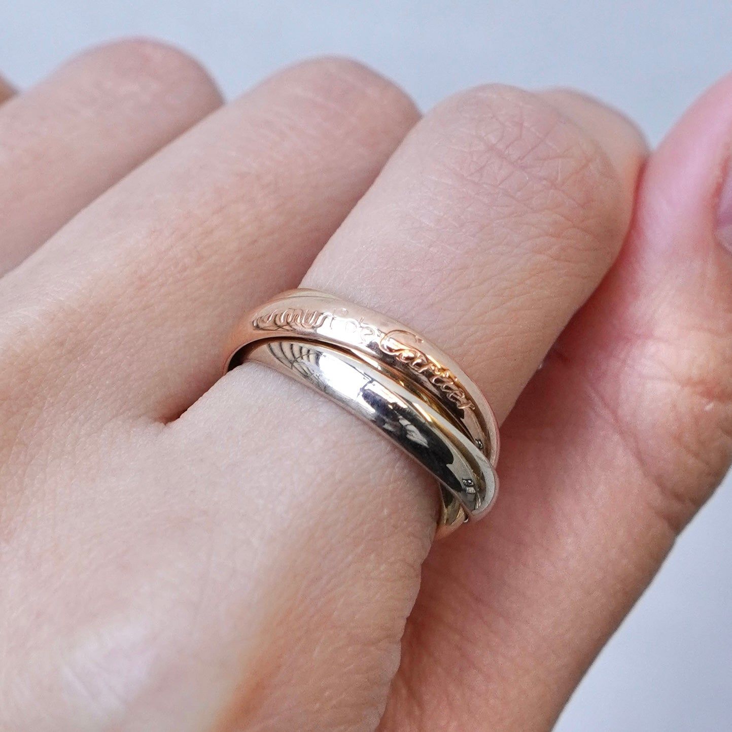 カルティエ トリニティ リング クラシック 750 YG WG PG 51 11号