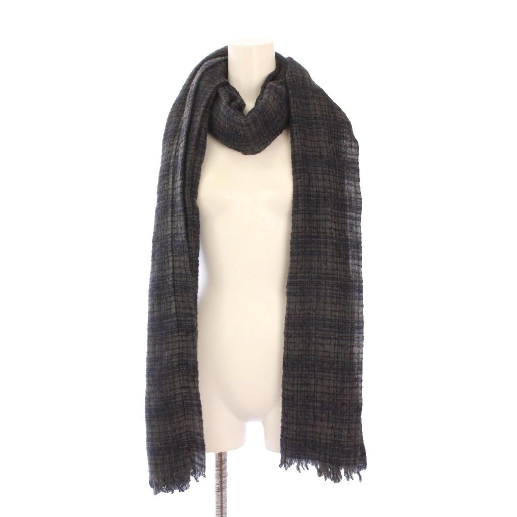 ファリエロサルティ Faliero Sarti ストール フリンジ チェック柄 バイ