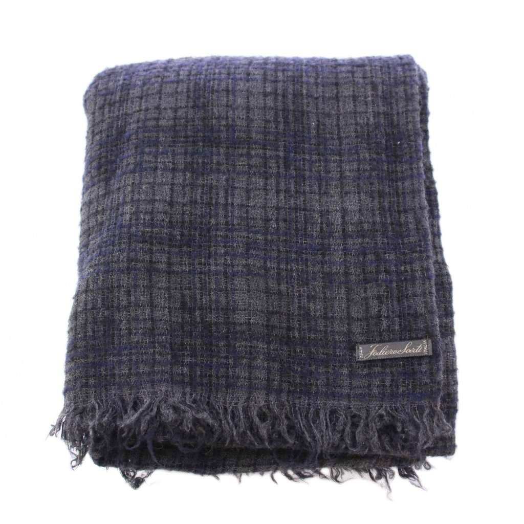 ファリエロサルティ Faliero Sarti ストール フリンジ チェック柄 バイ