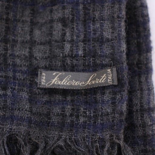 ファリエロサルティ Faliero Sarti ストール フリンジ チェック柄 バイ