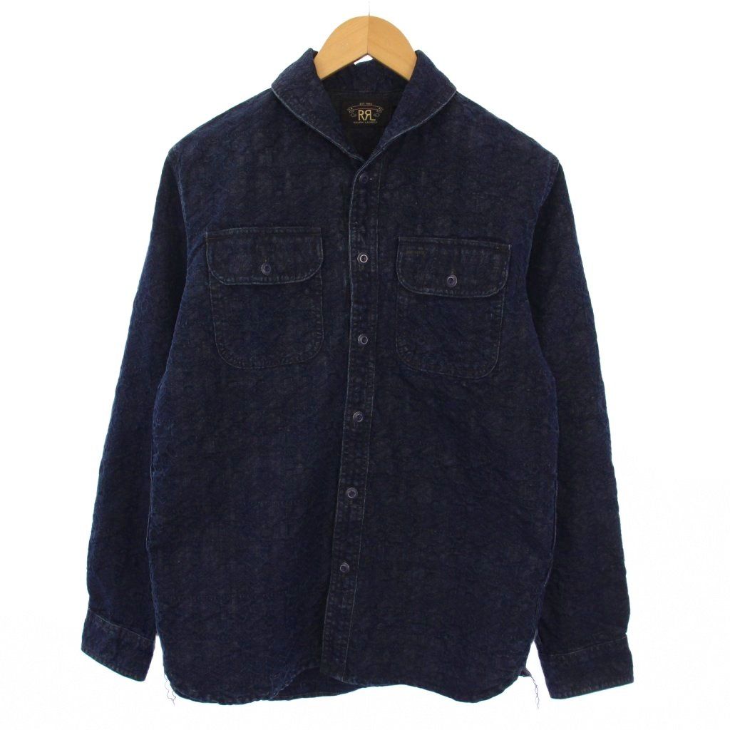 ダブルアールエル RRL ラルフローレン インディゴジャガード ショール