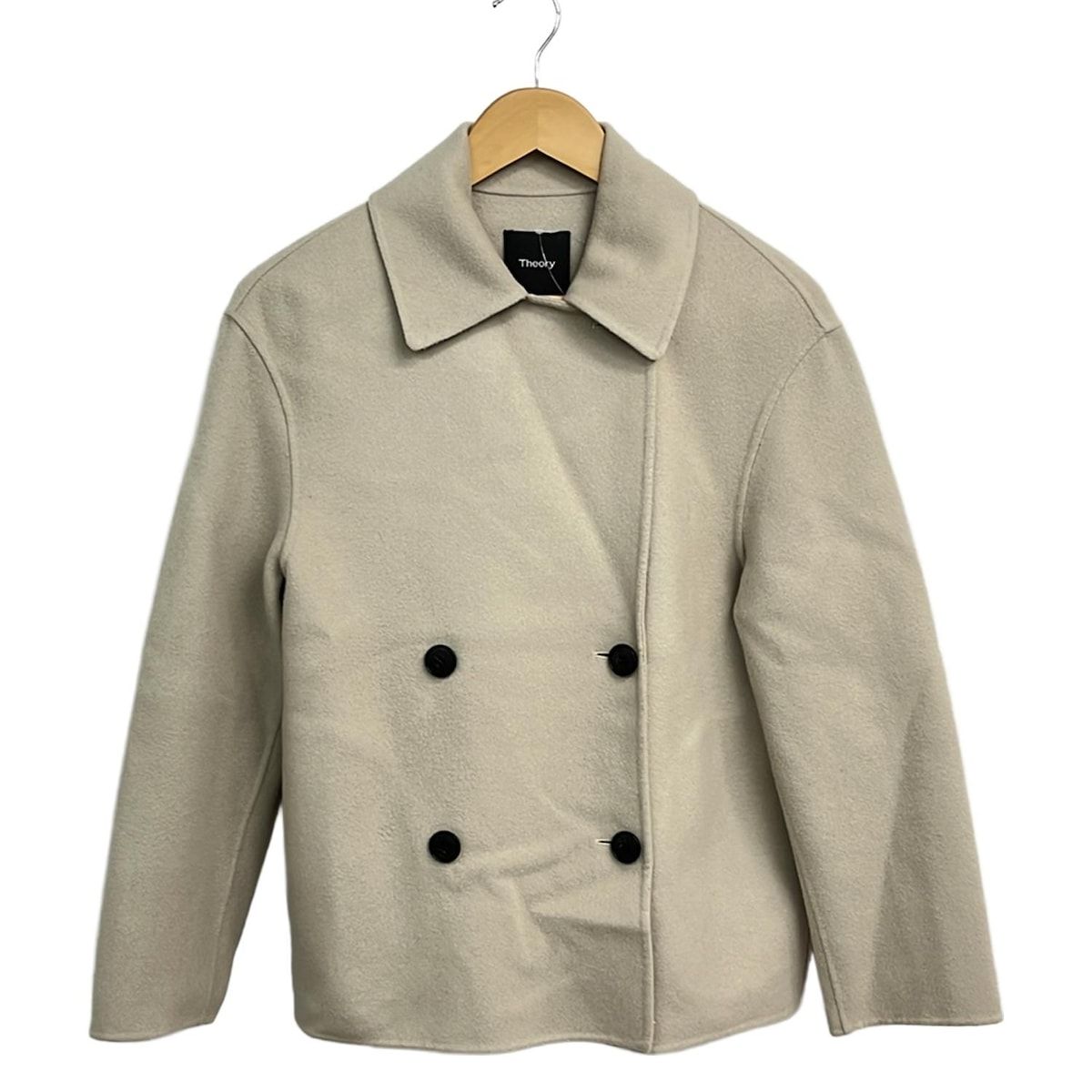 セオリーTheory 24AW コート カシミヤ混 ベージュPサイズ（Sサイズ） 中古・古着通販】theory (セオリー) Pコート ベージュ サイズ:SIZE P