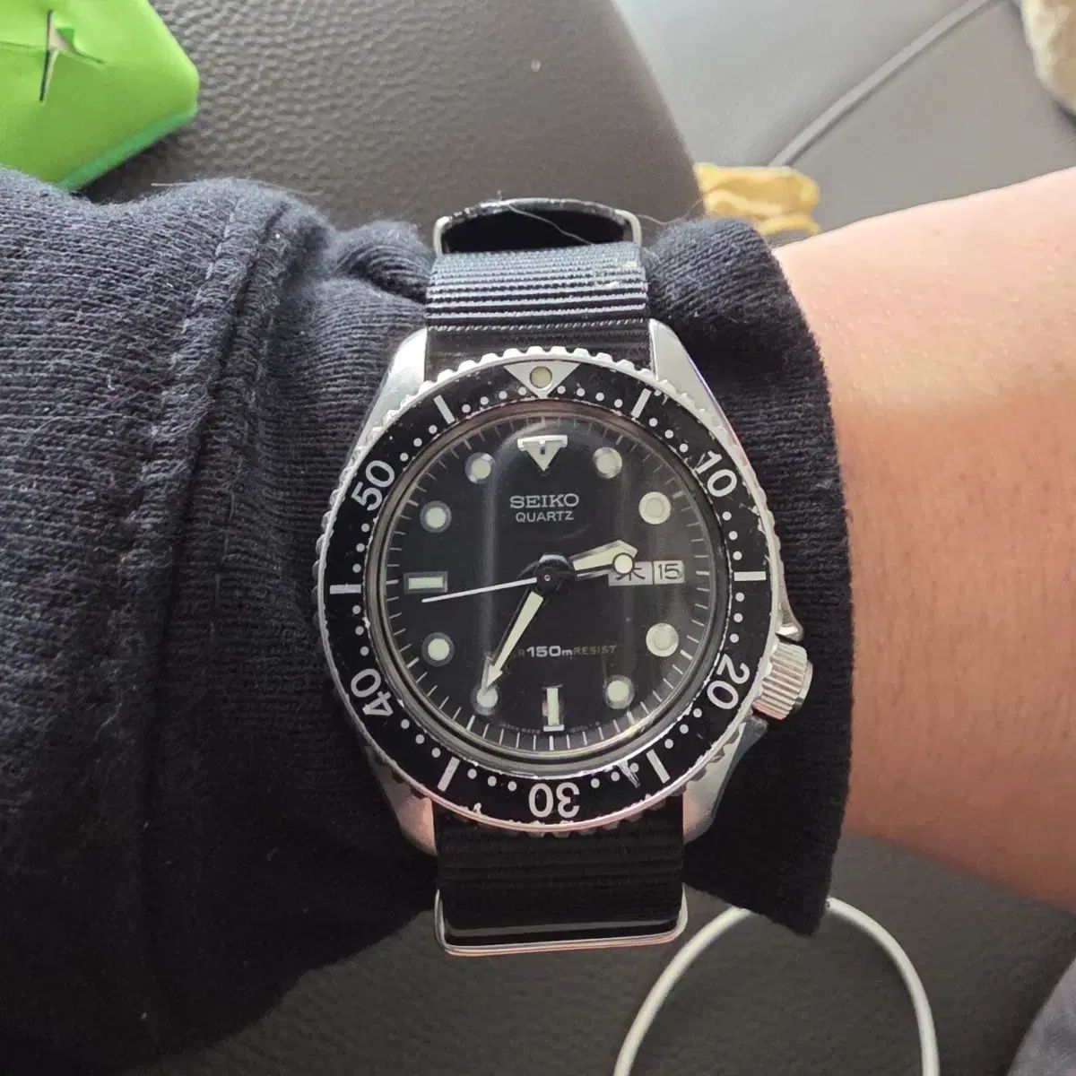 漢字曜日希少】SEIKO セイコー 6458-6000 ヴィンテージ 150m クォーツ 